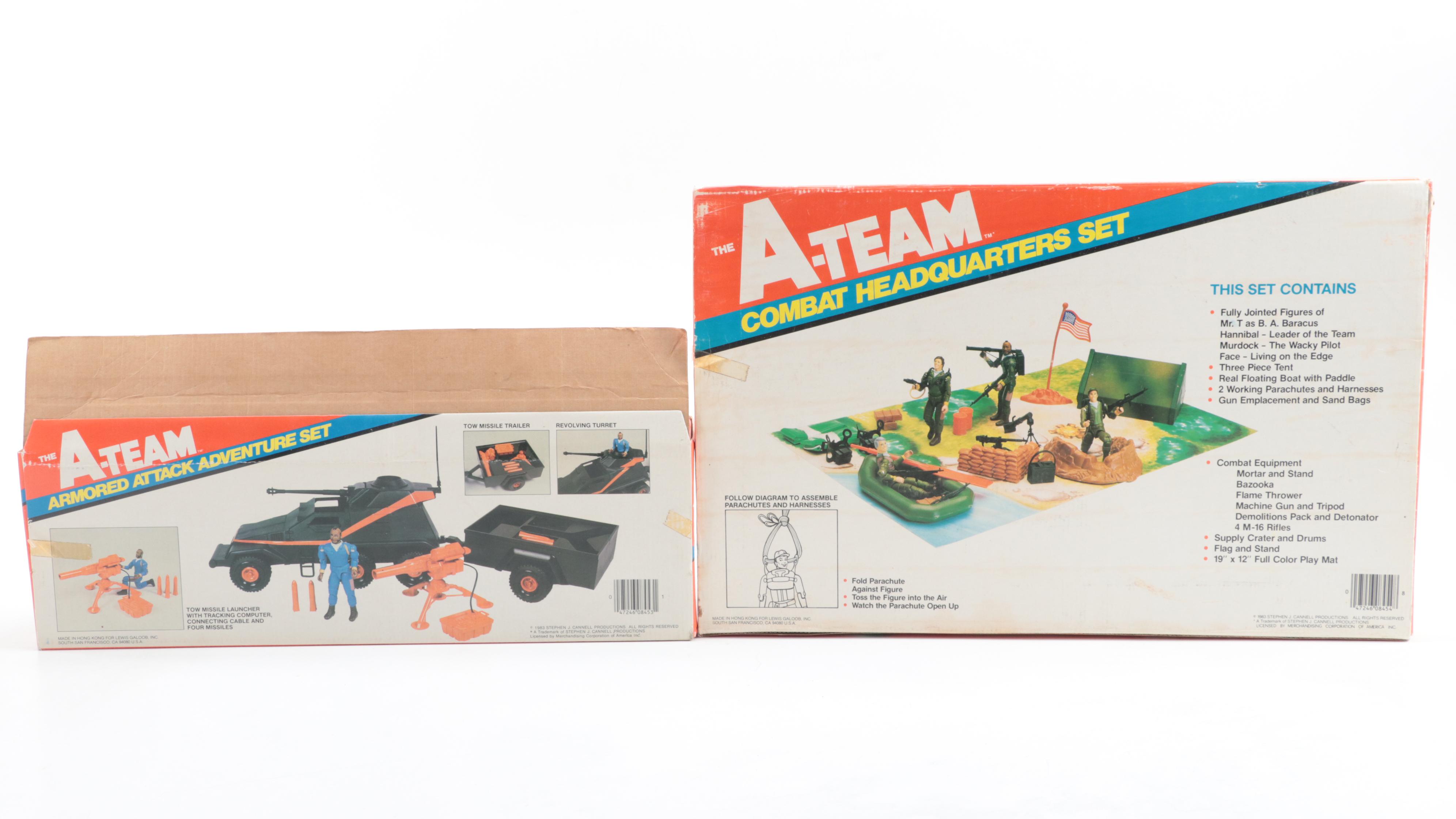 The A-Team Combat Headquarters Set with "Do the Urkel" Board Game, Gumball Bank
