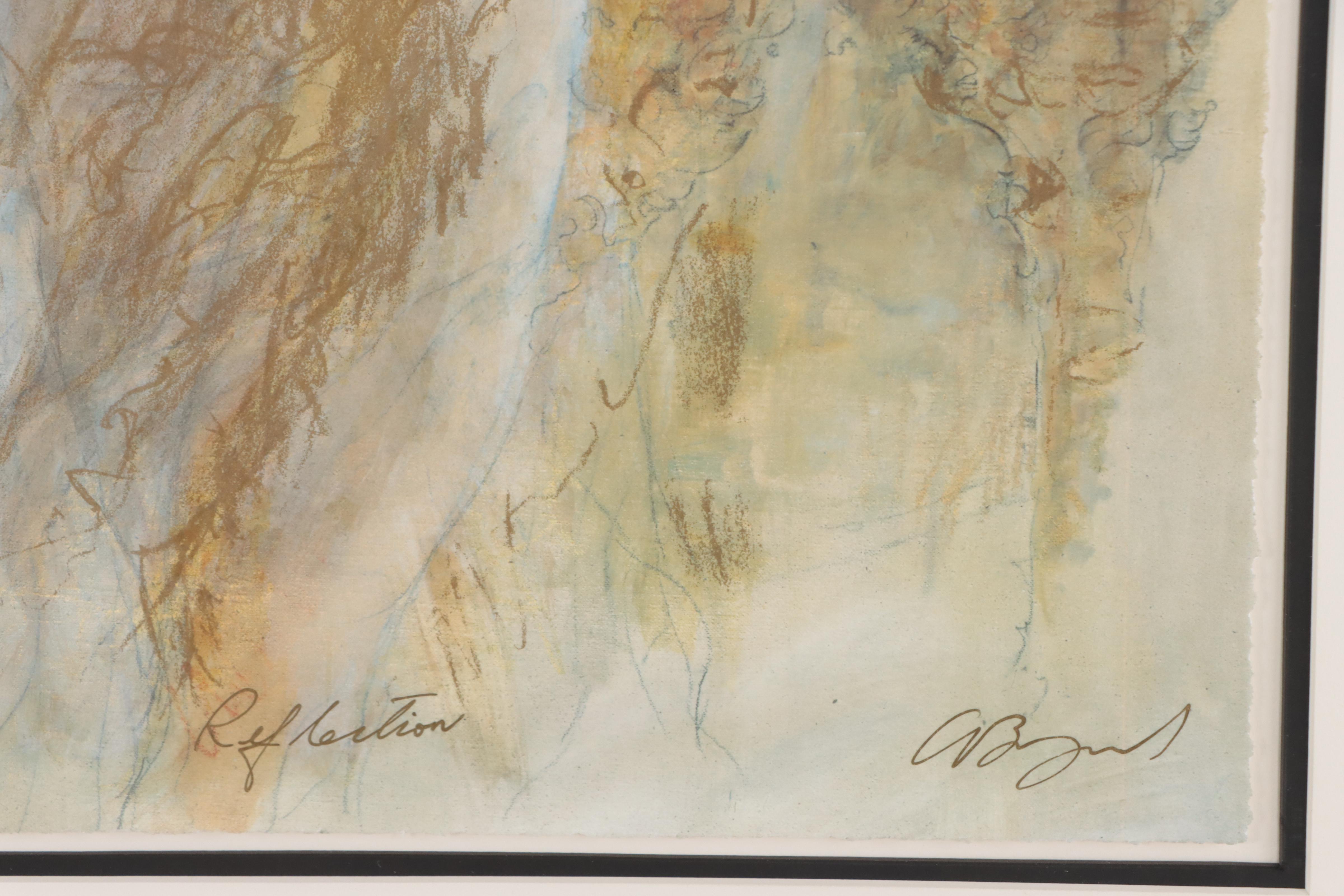 Gary Benfield Embellished Digital Print "Reflection"