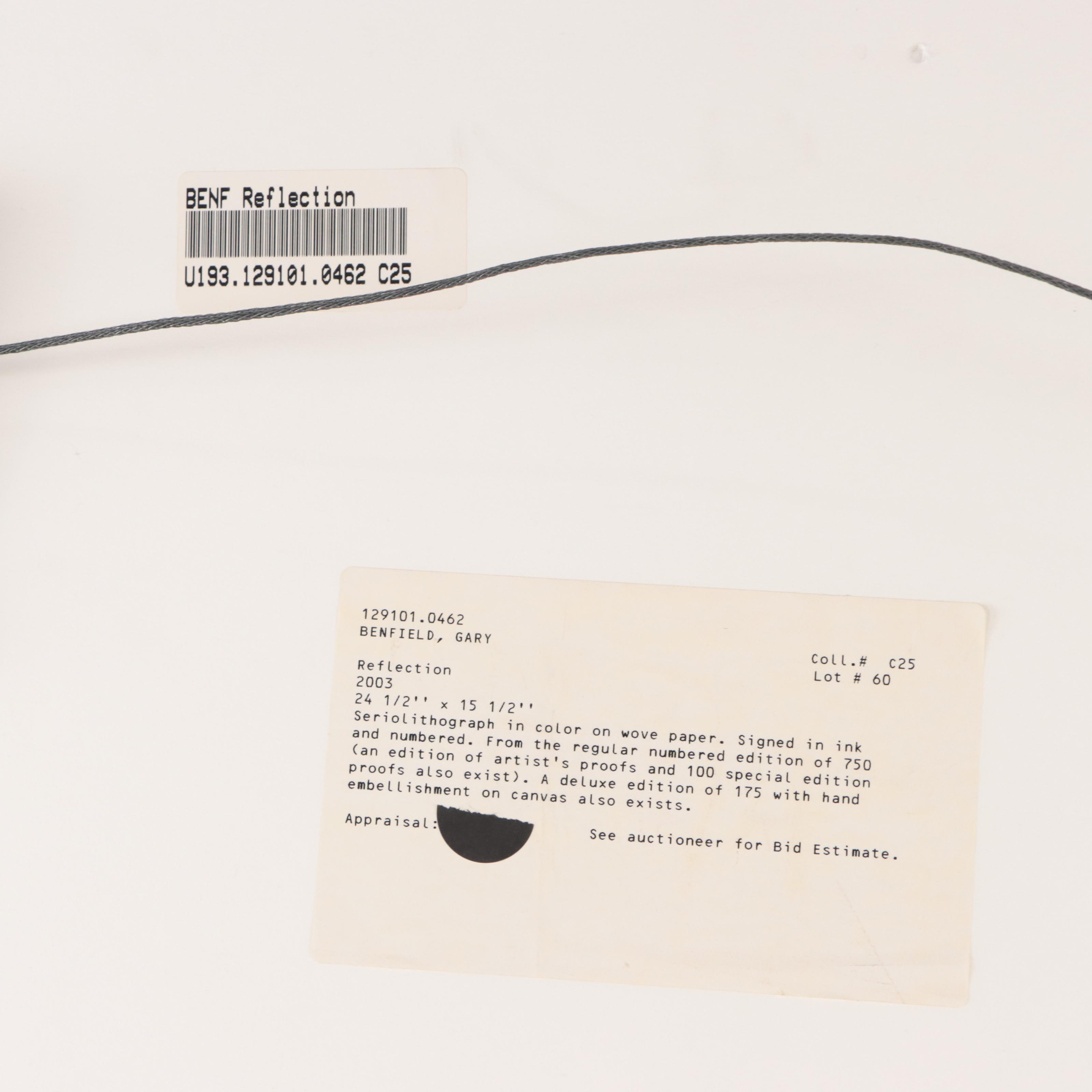 Gary Benfield Embellished Digital Print "Reflection"