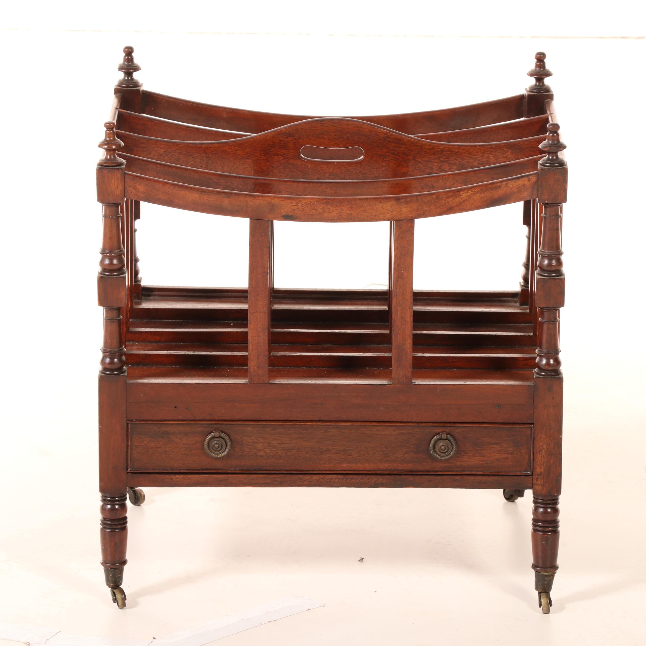 Regency Mahogany Canterbury, Early 19th Century