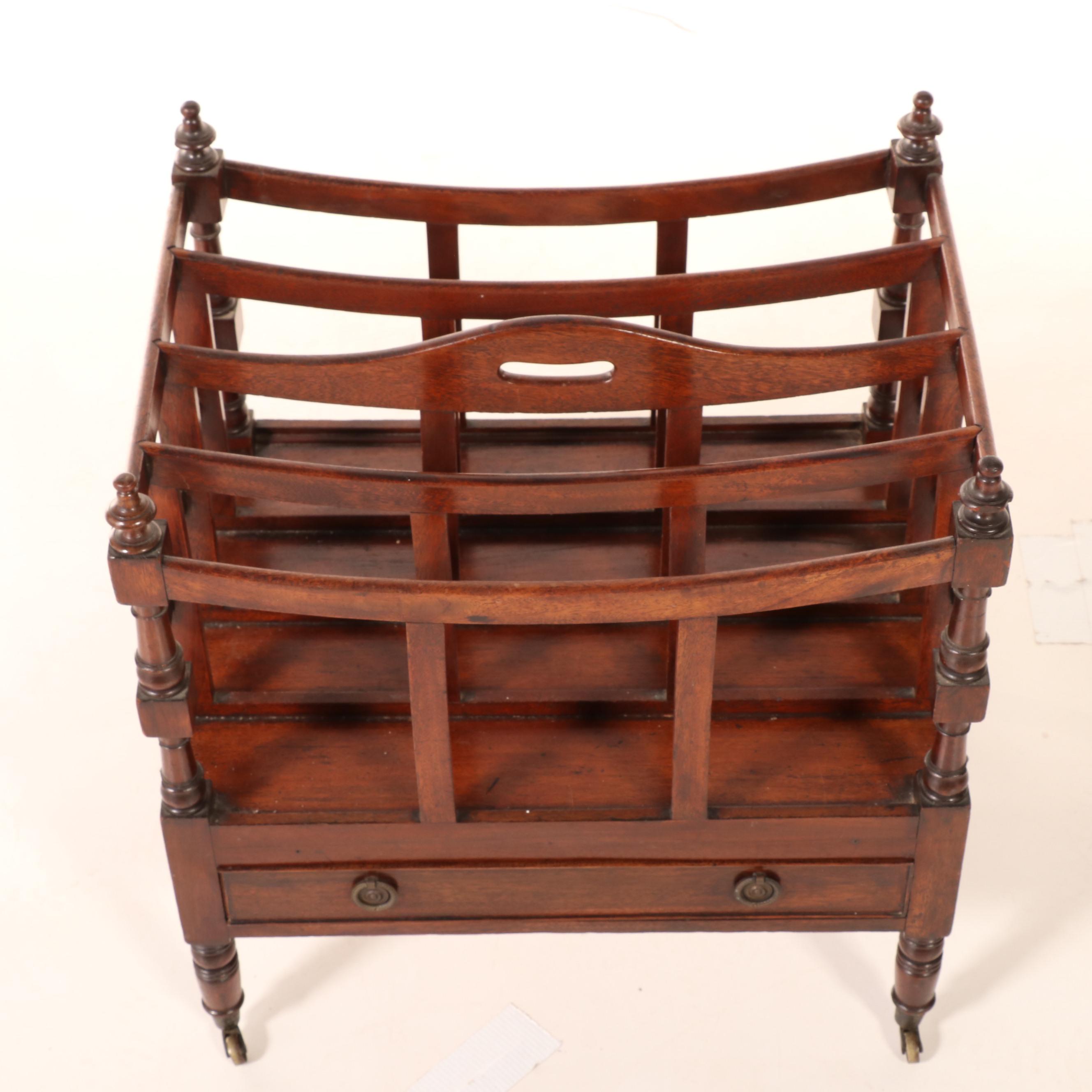 Regency Mahogany Canterbury, Early 19th Century