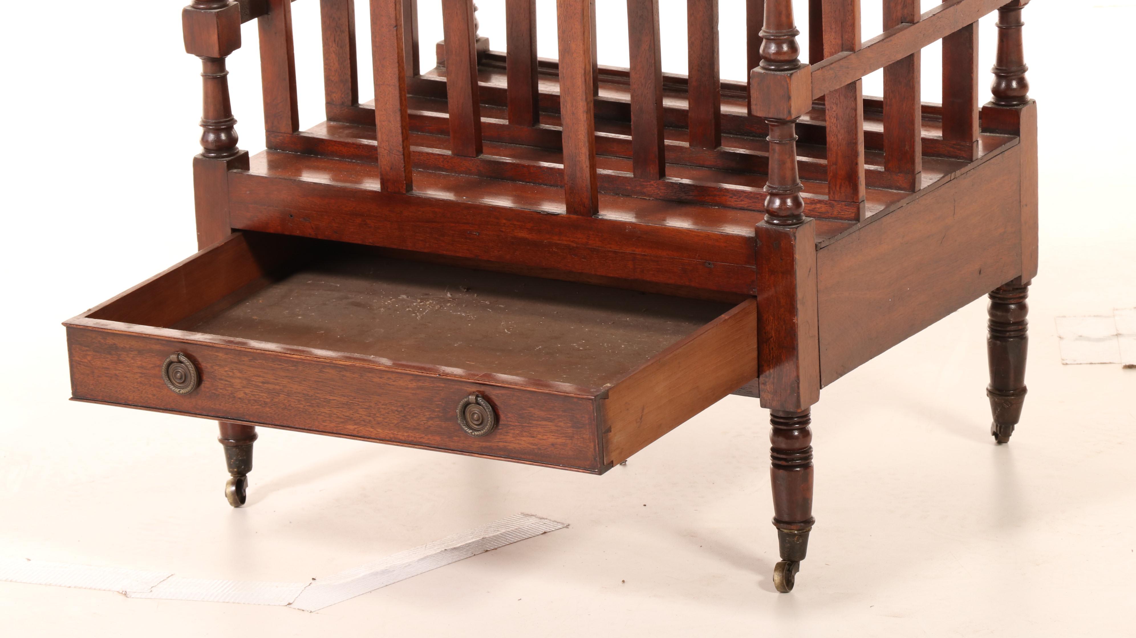 Regency Mahogany Canterbury, Early 19th Century