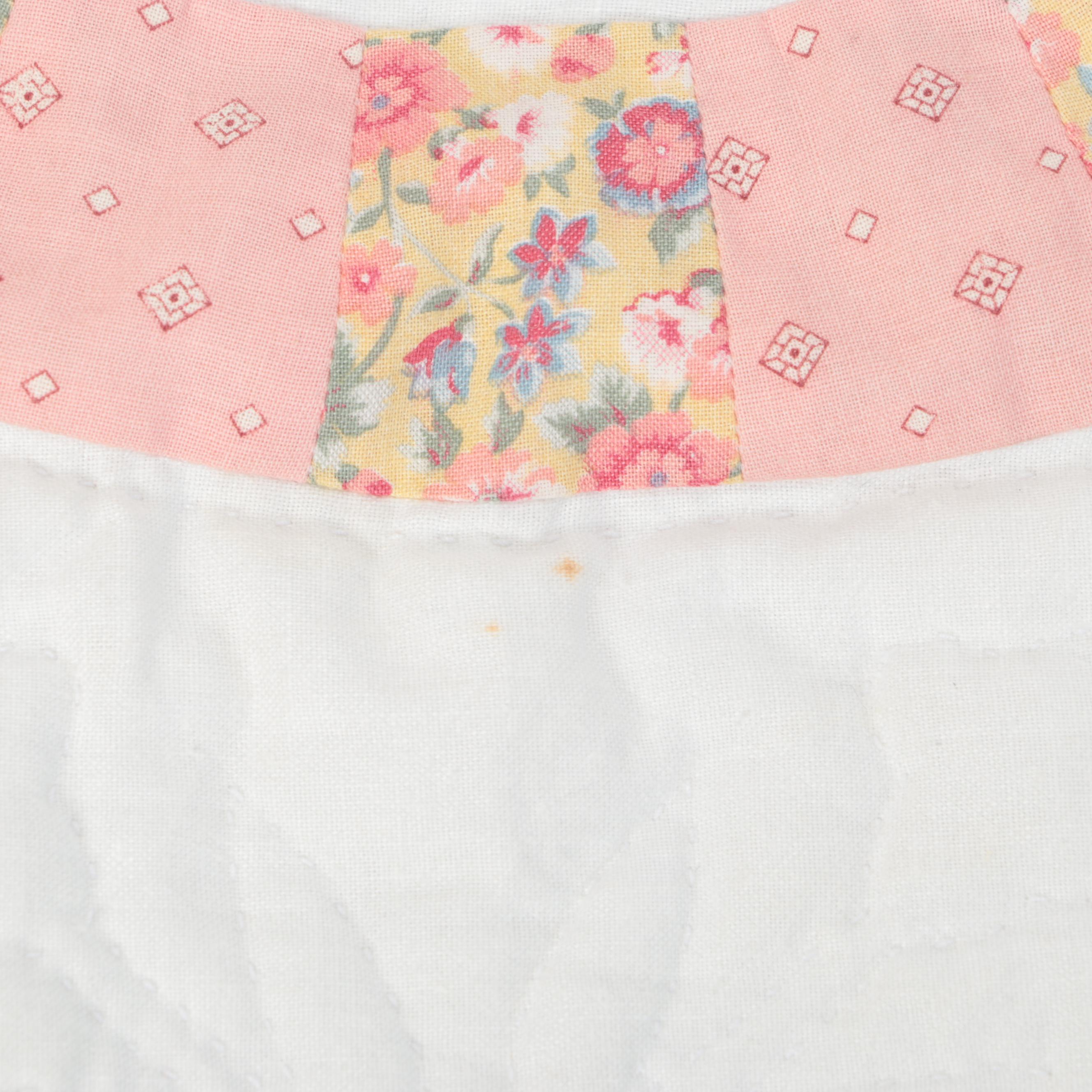 Handmade "Double Wedding Ring" Full Size Cotton Quilt