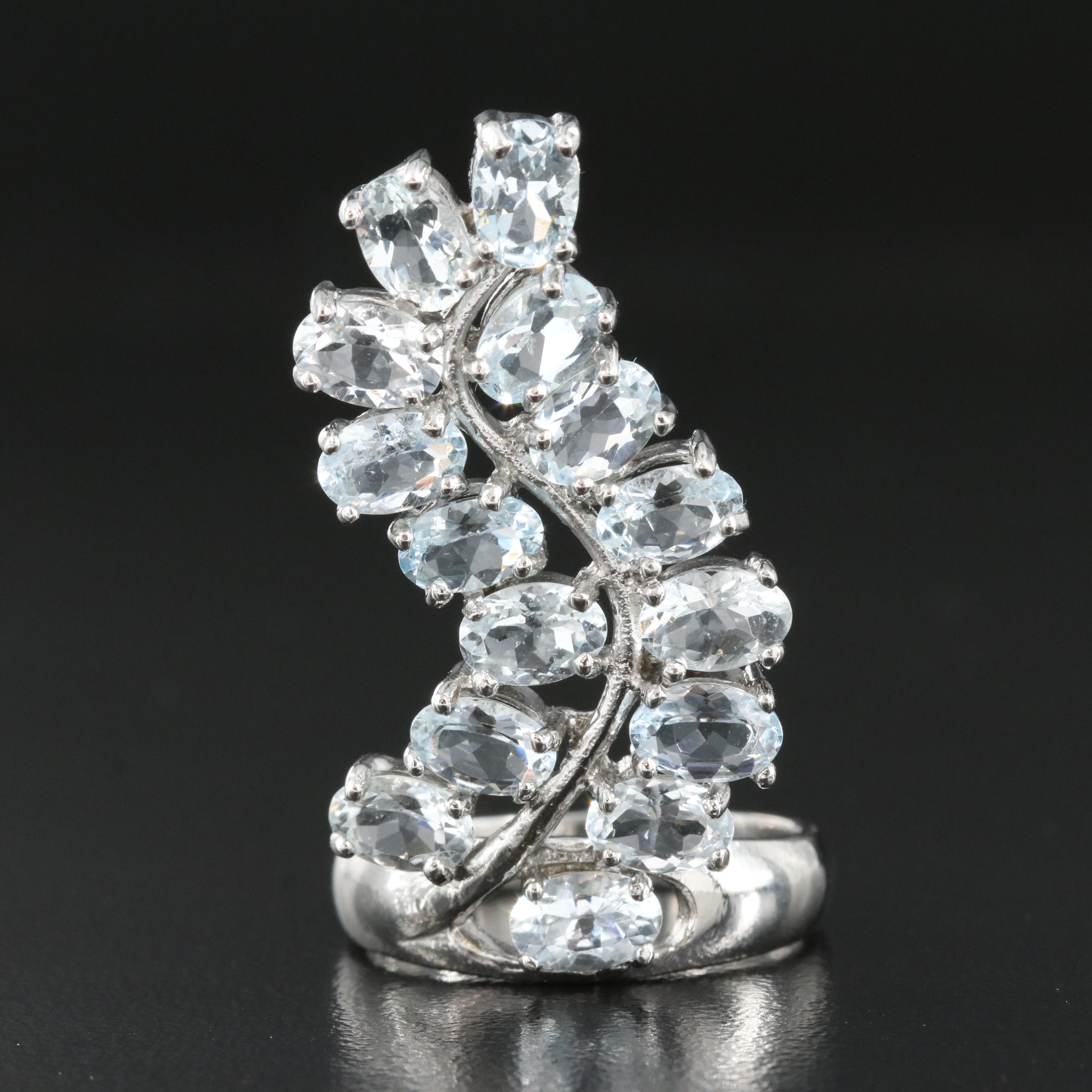 Sterling Aquamarine Ring