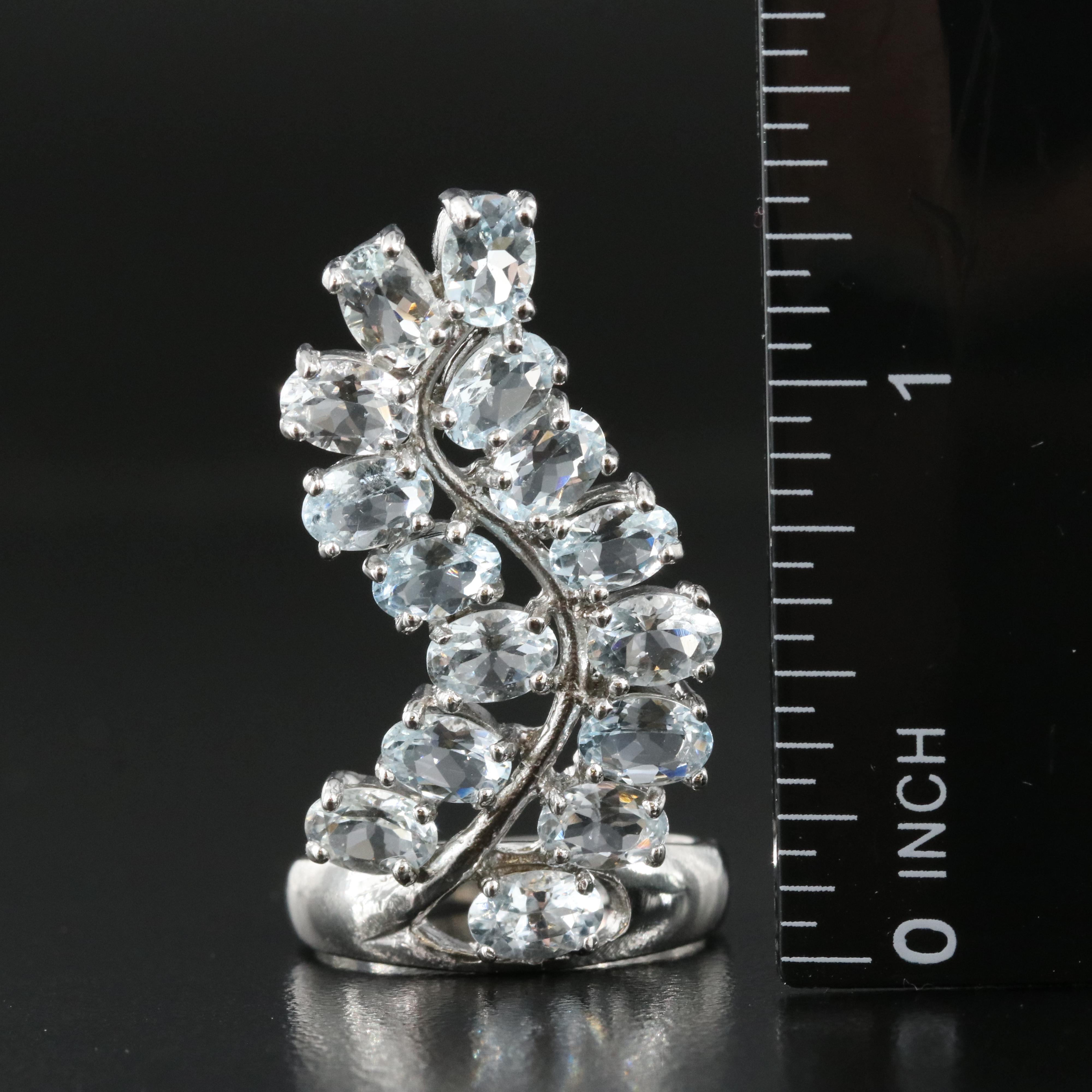 Sterling Aquamarine Ring