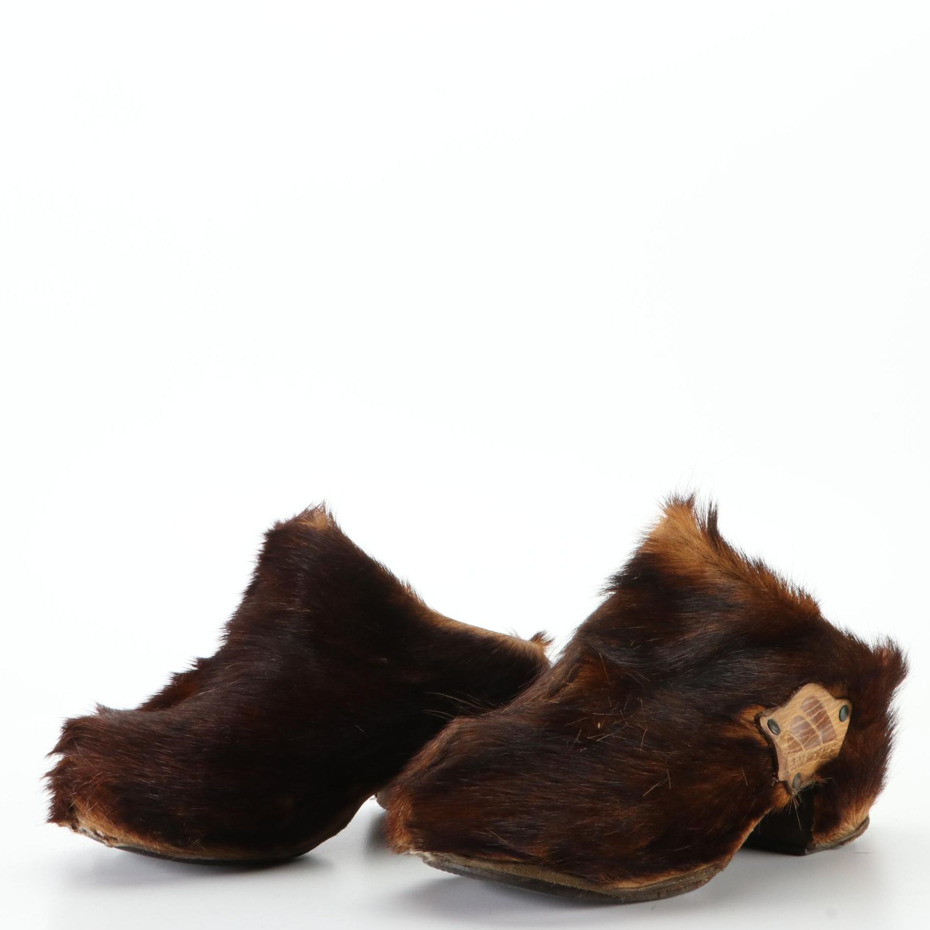 La Mondiale Goat Fur Clogs