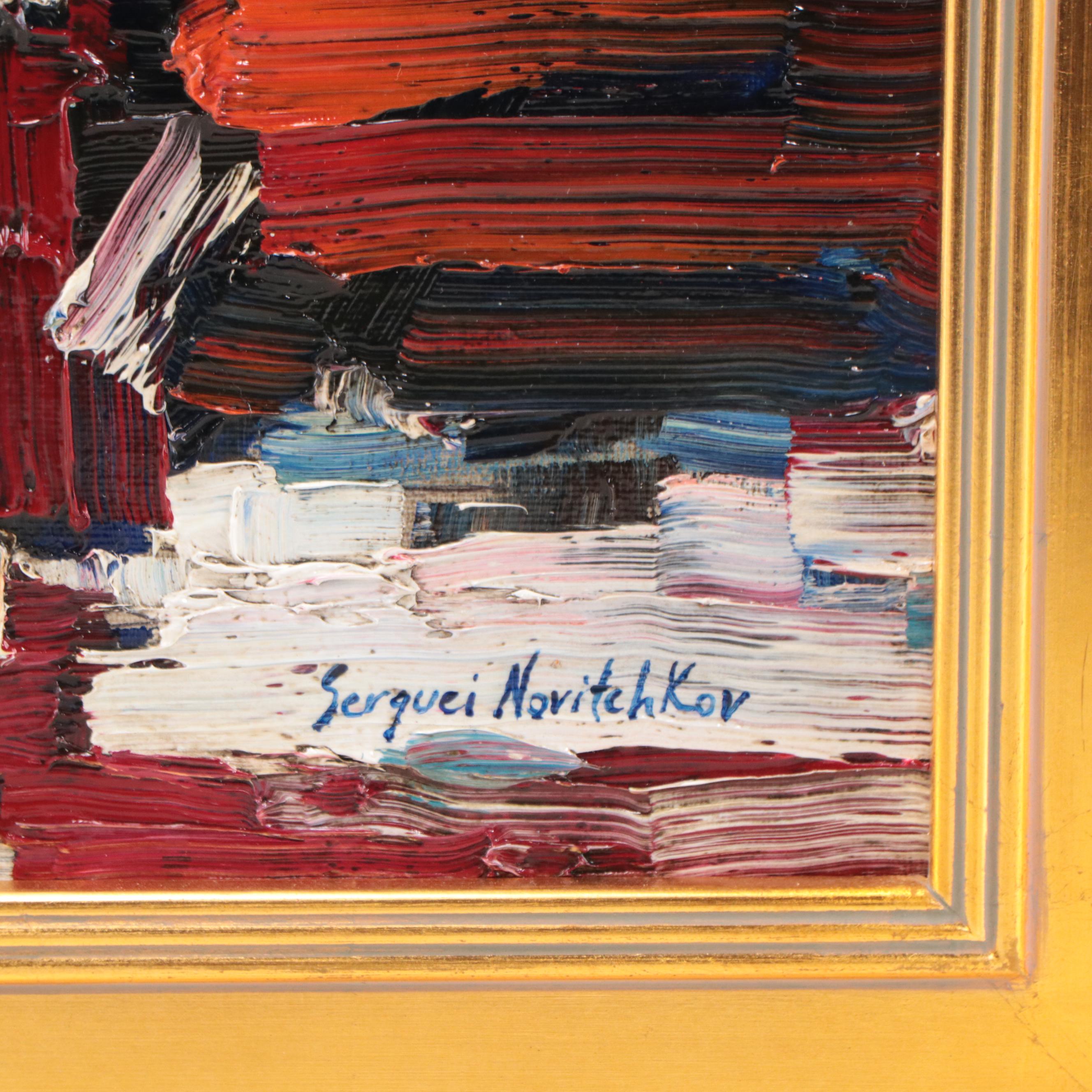 Serguei Novitchkov Oil Painting "Venice, Old Balcony," 2022