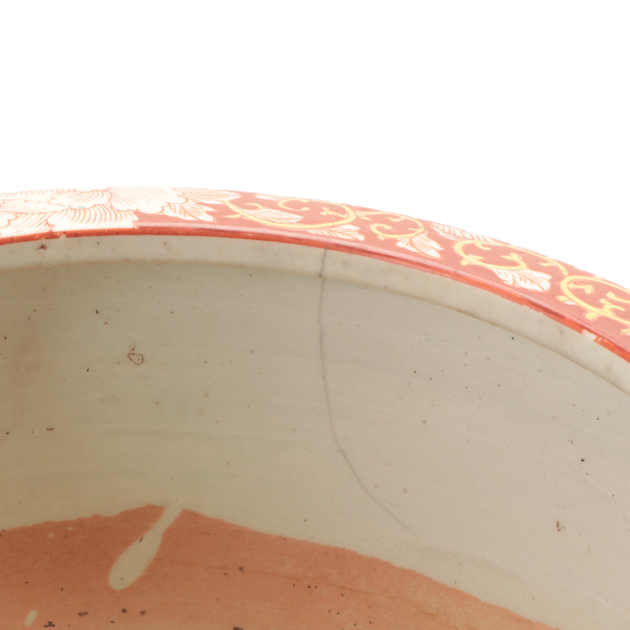 Pair of Chinese Enameled Porcelain Landscape Motif Planters