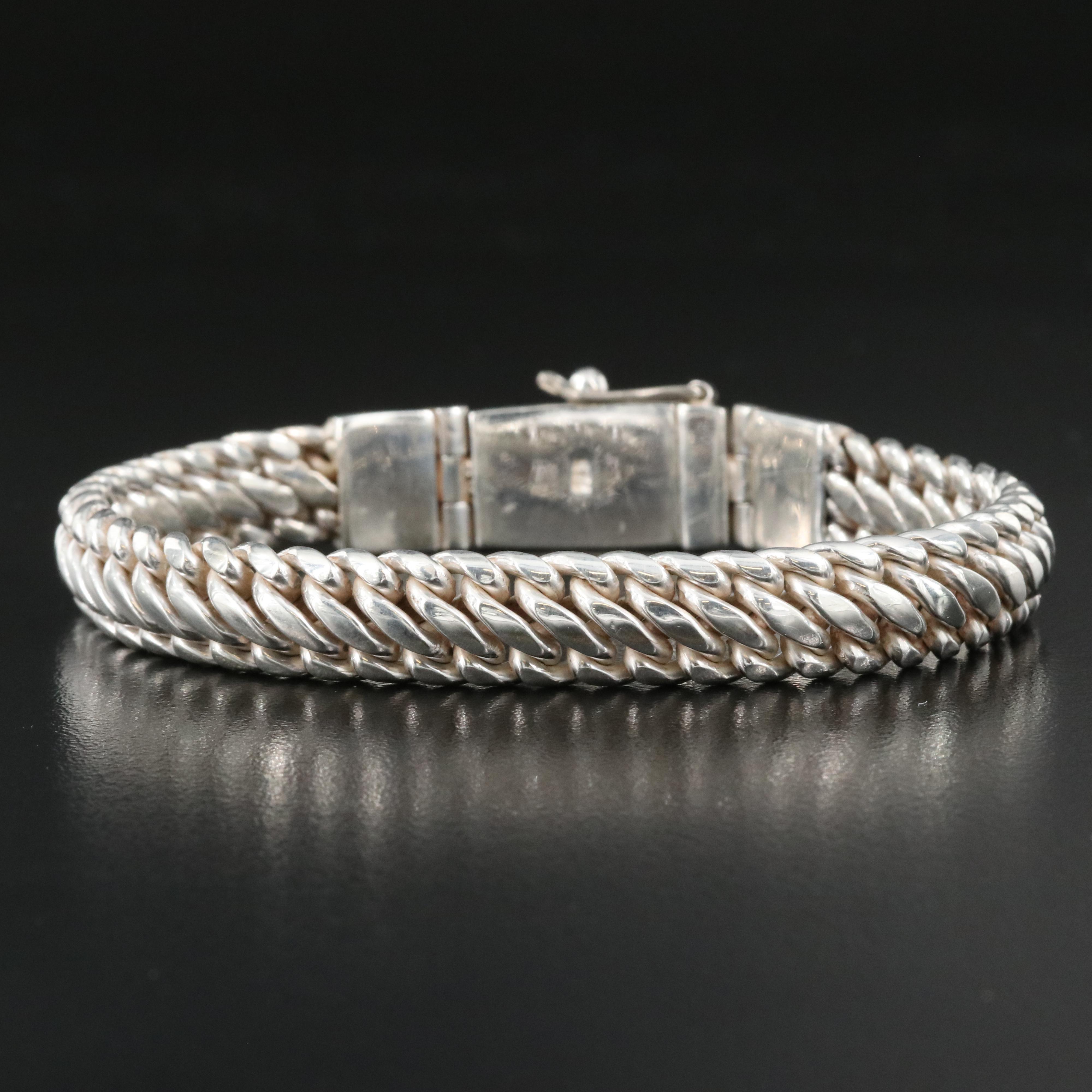 Sterling Bracelet with Enamel Accents