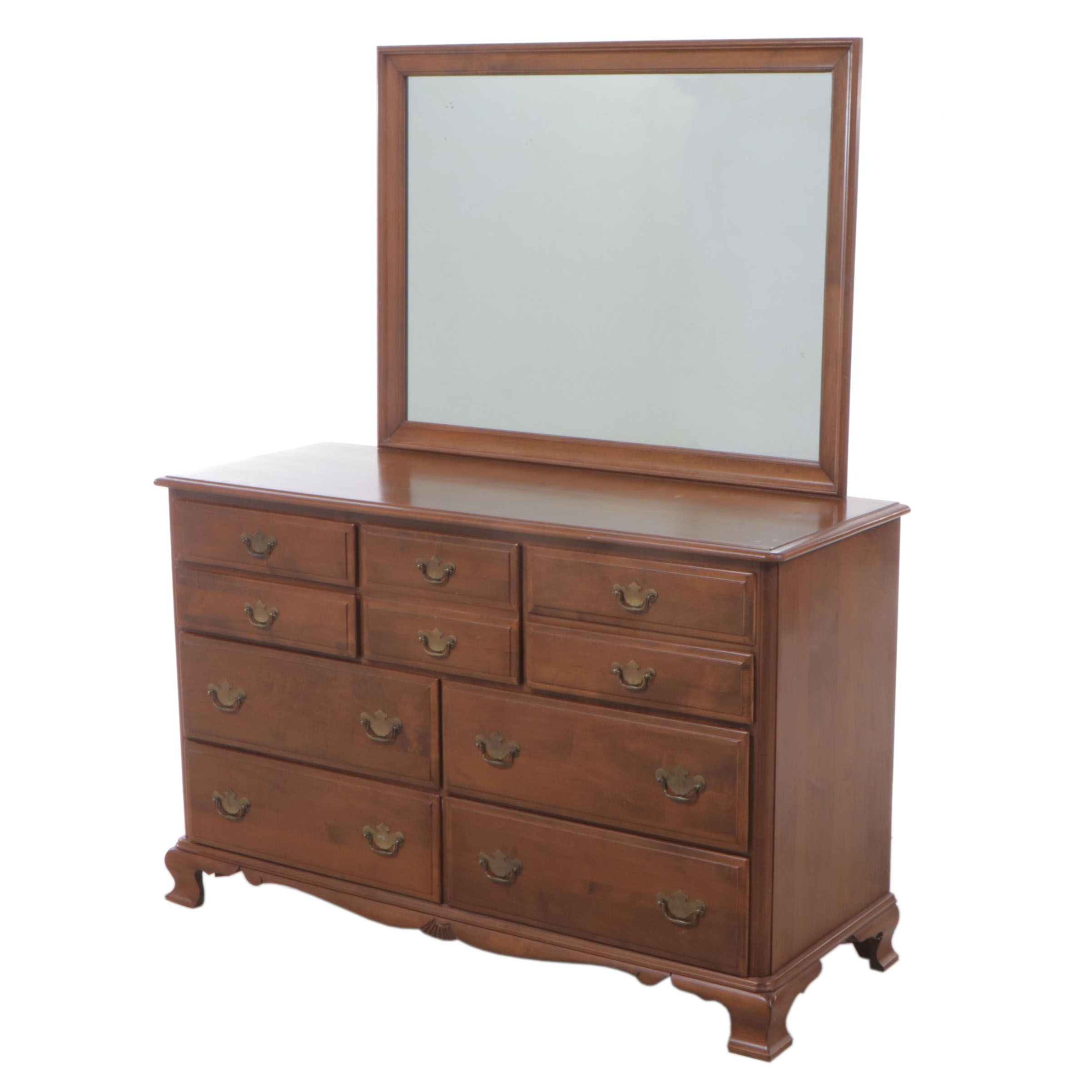 Kling Chippendale Style Maple Nine-Drawer Dresser