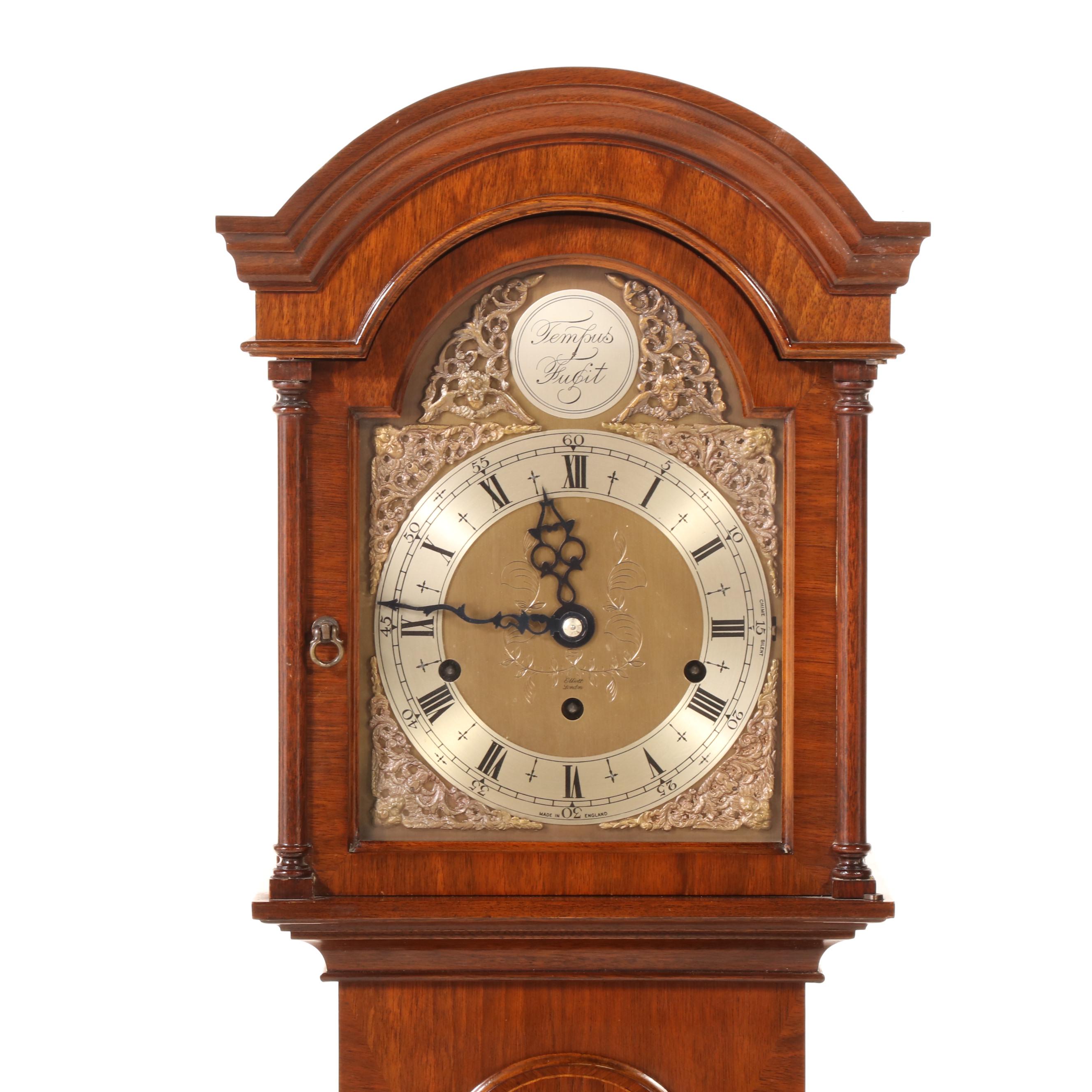 George III Style Walnut Grandmother Clock by Elliott of London