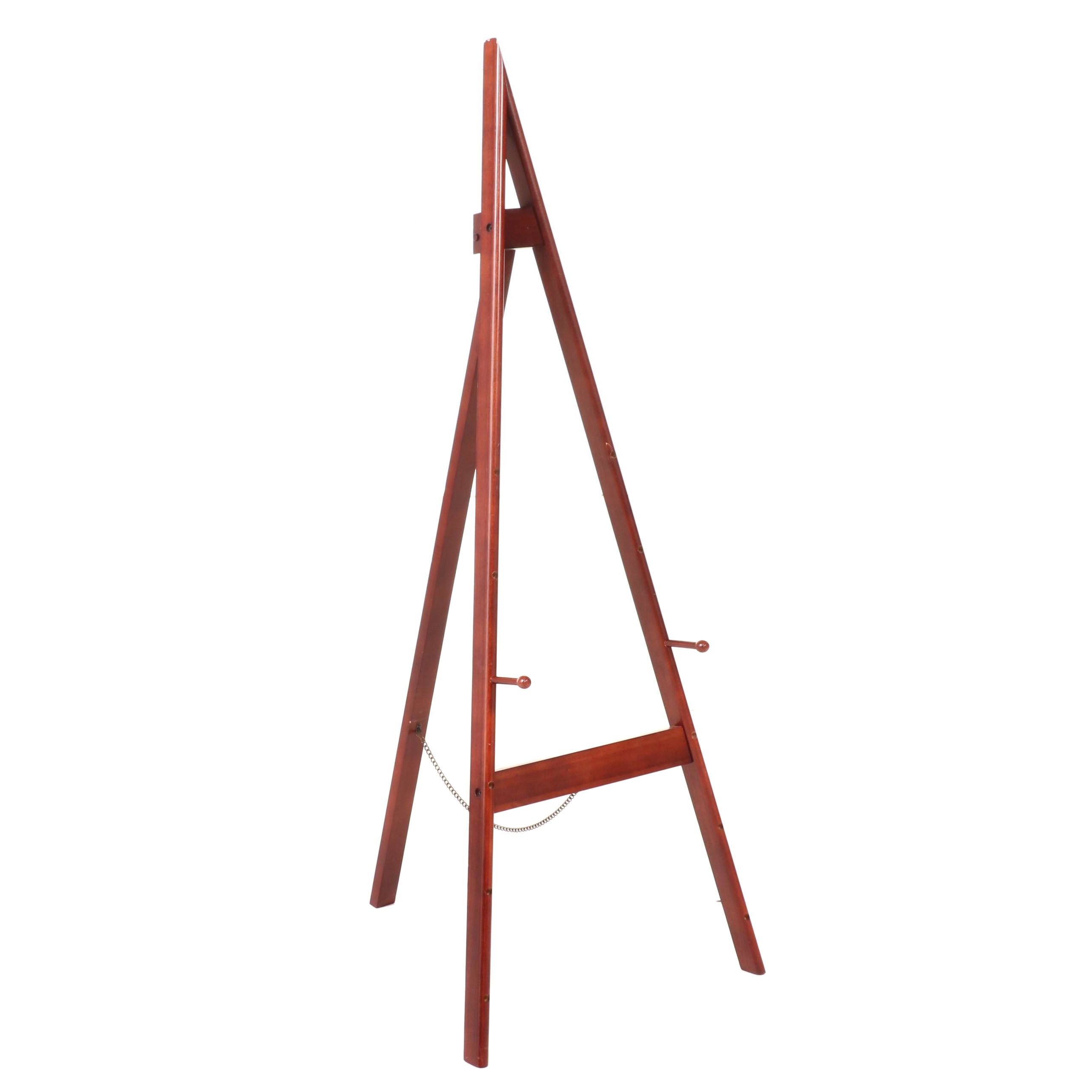 Contemporary Cherry-Stained Adjustable Display Easel