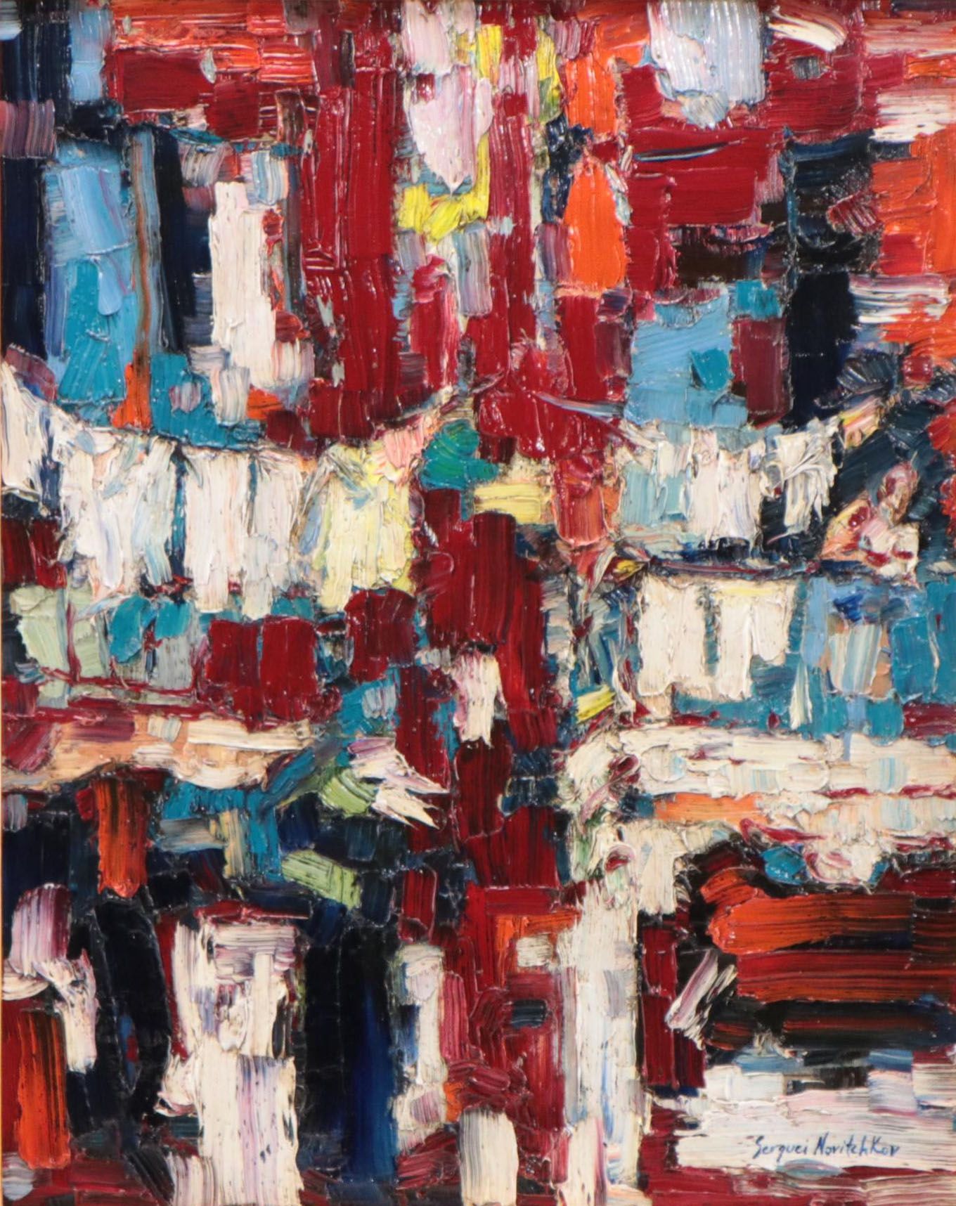 Serguei Novitchkov Oil Painting "Venice, Old Balcony," 2022