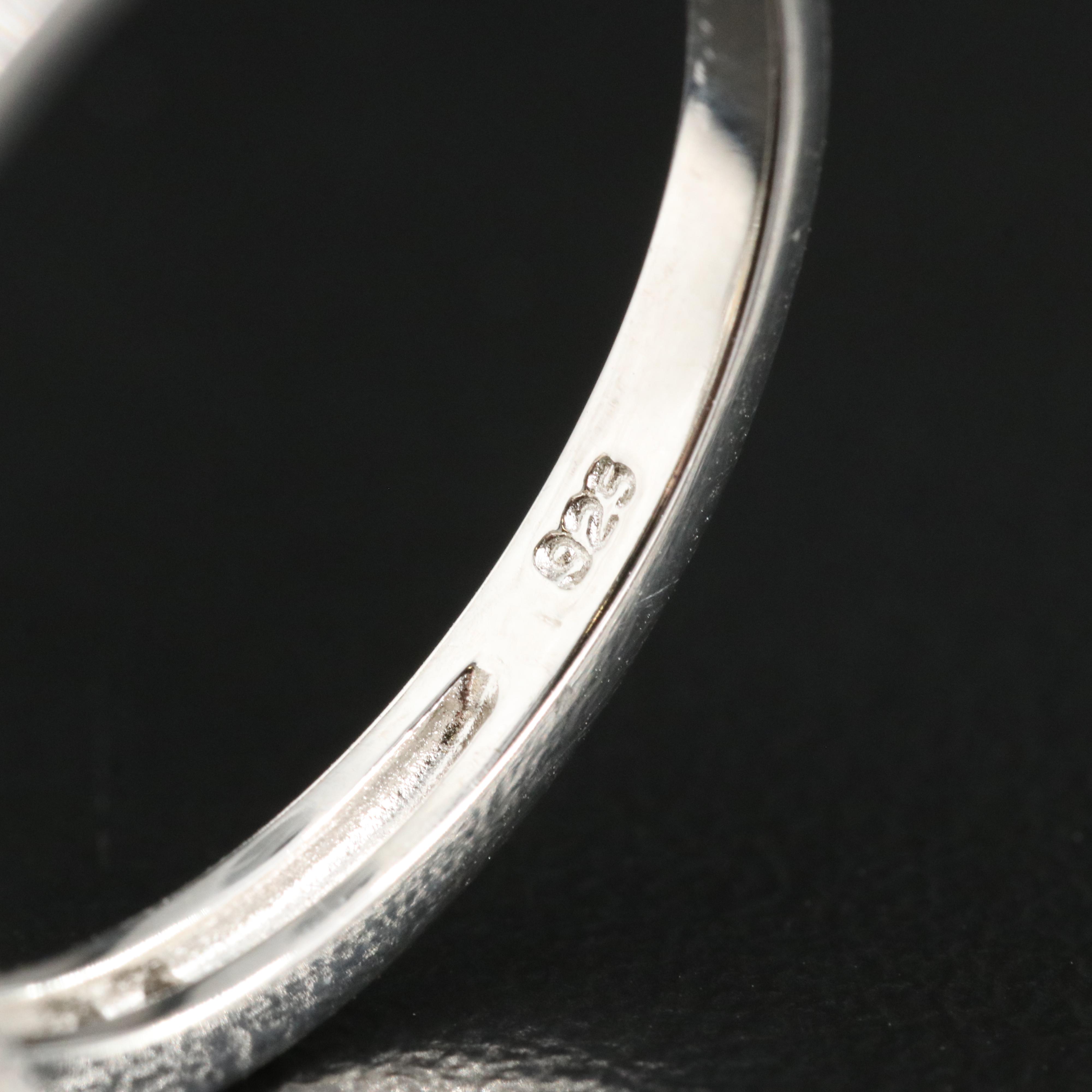 Sterling Opal and Sapphire Ring