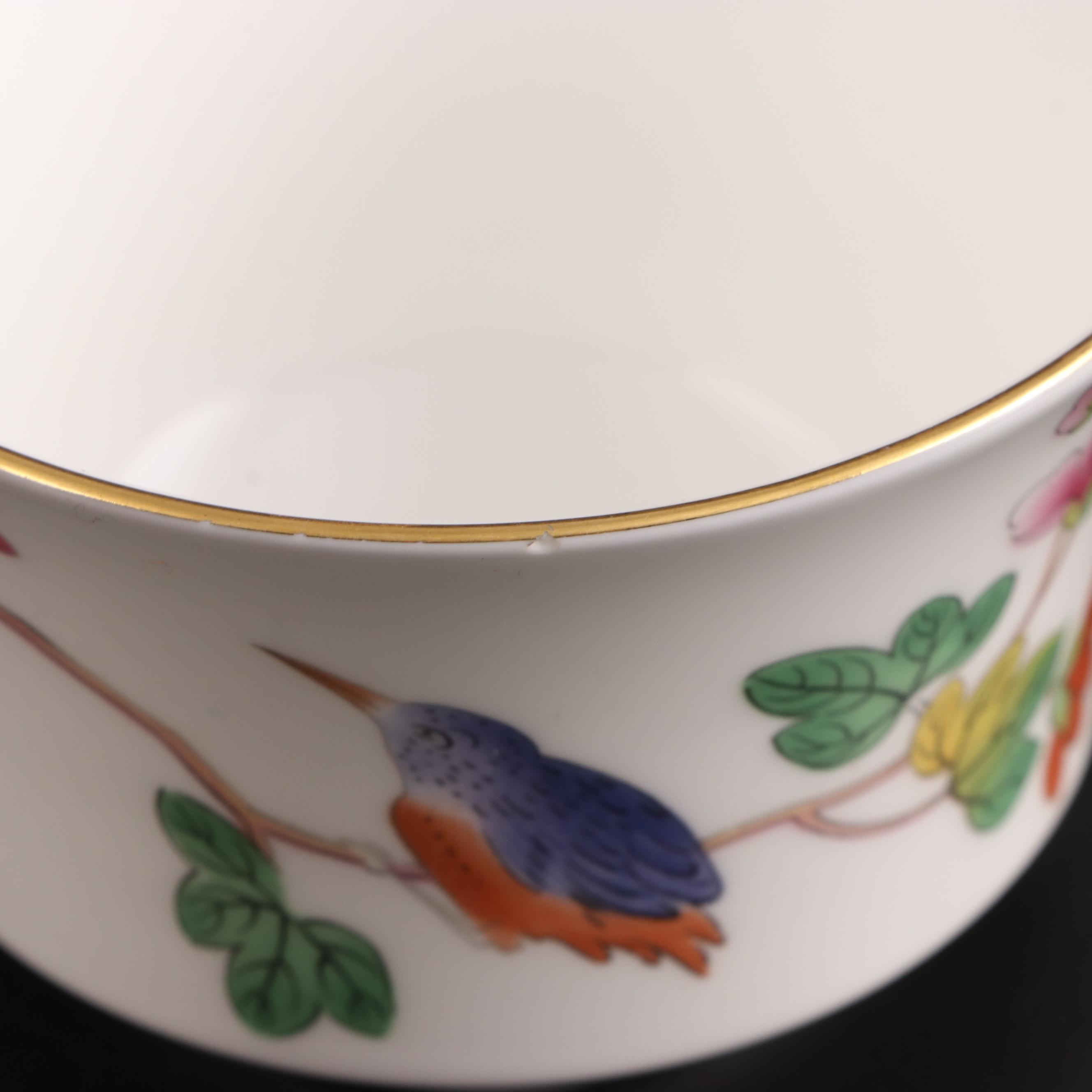 Wedgwood "Cuckoo" Bone China Cups with Saucers, Late 20th Century