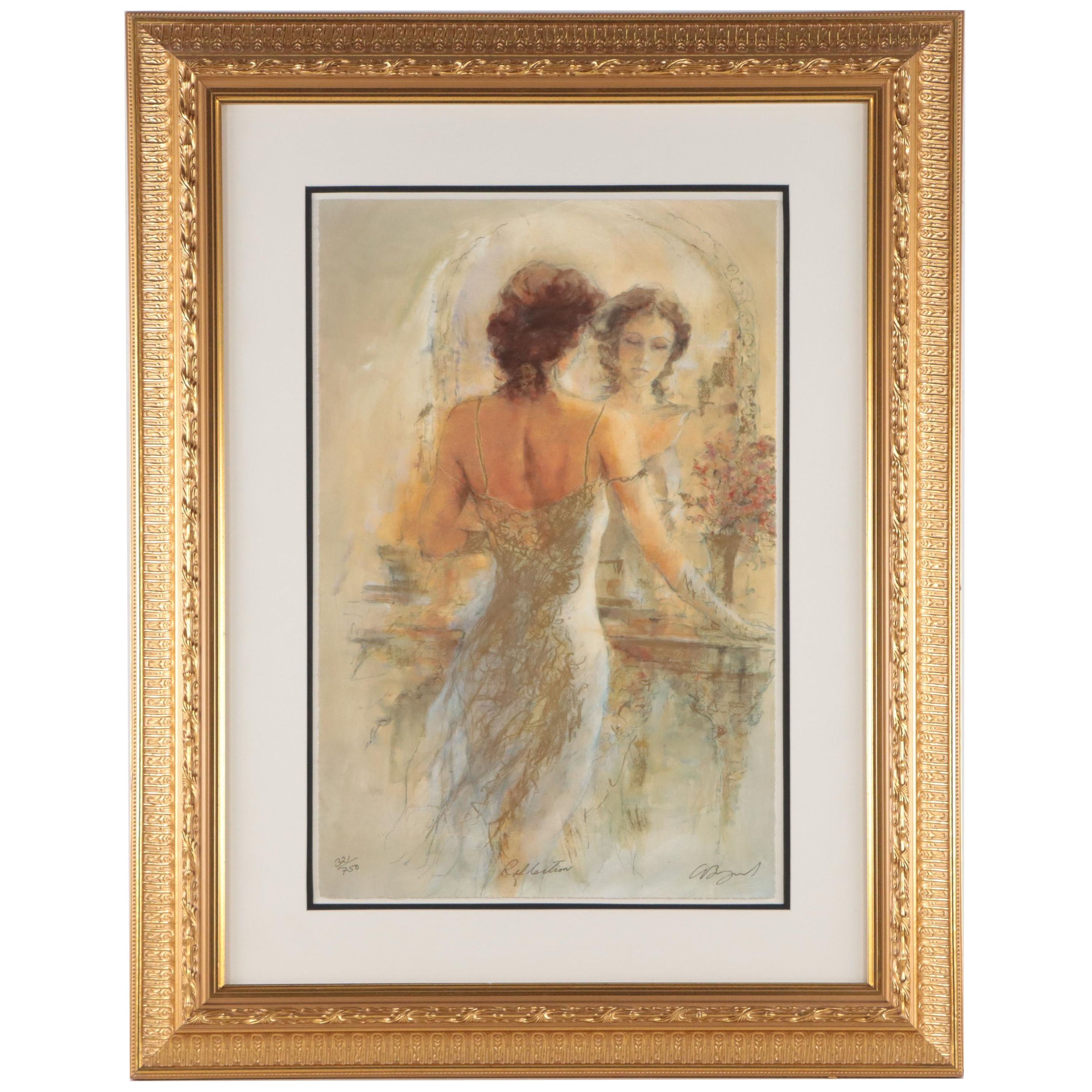 Gary Benfield Embellished Digital Print "Reflection"