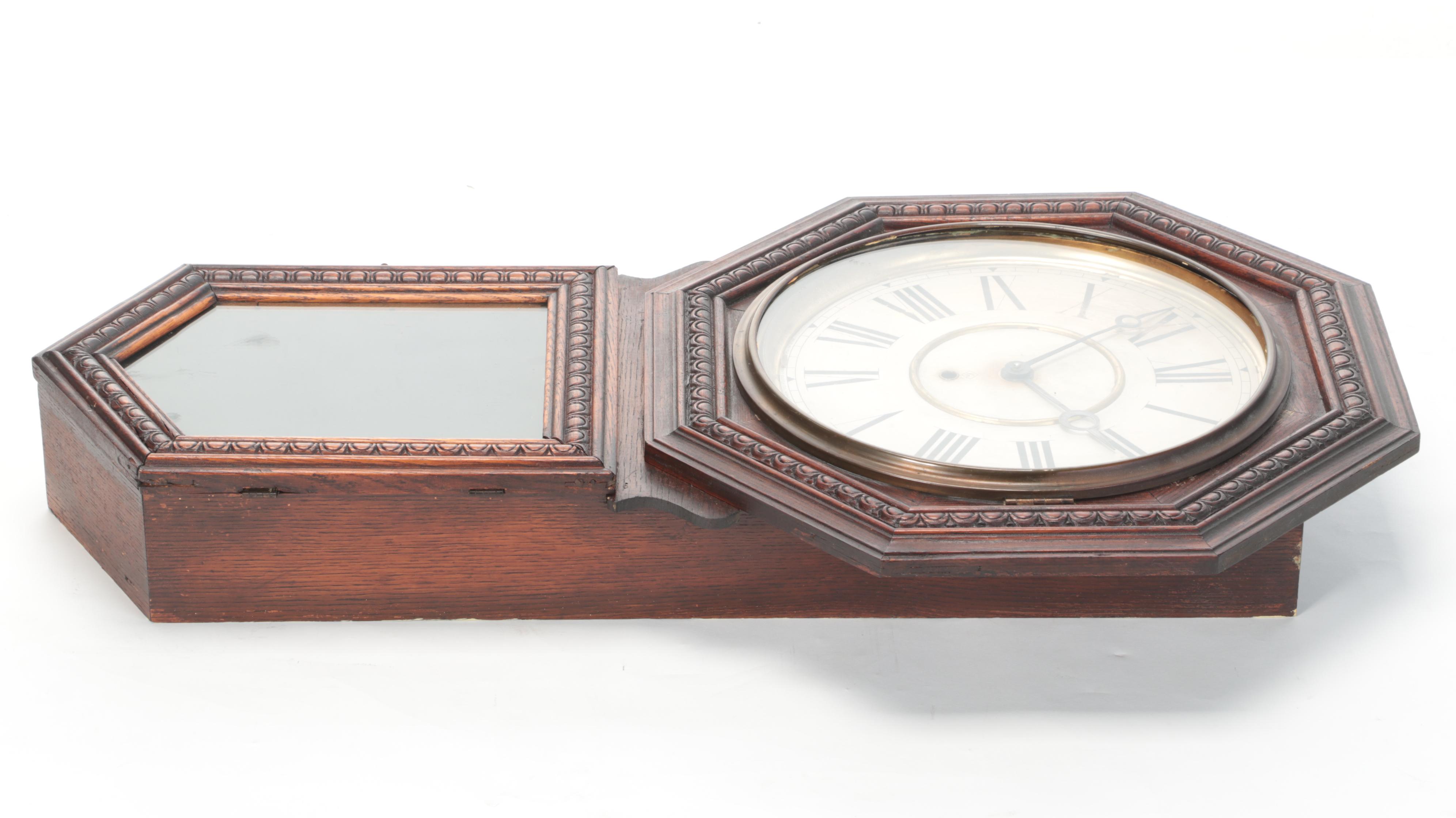 Wm. L. Gilbert "Consort" Oak Regulator Clock, Early 20th Century