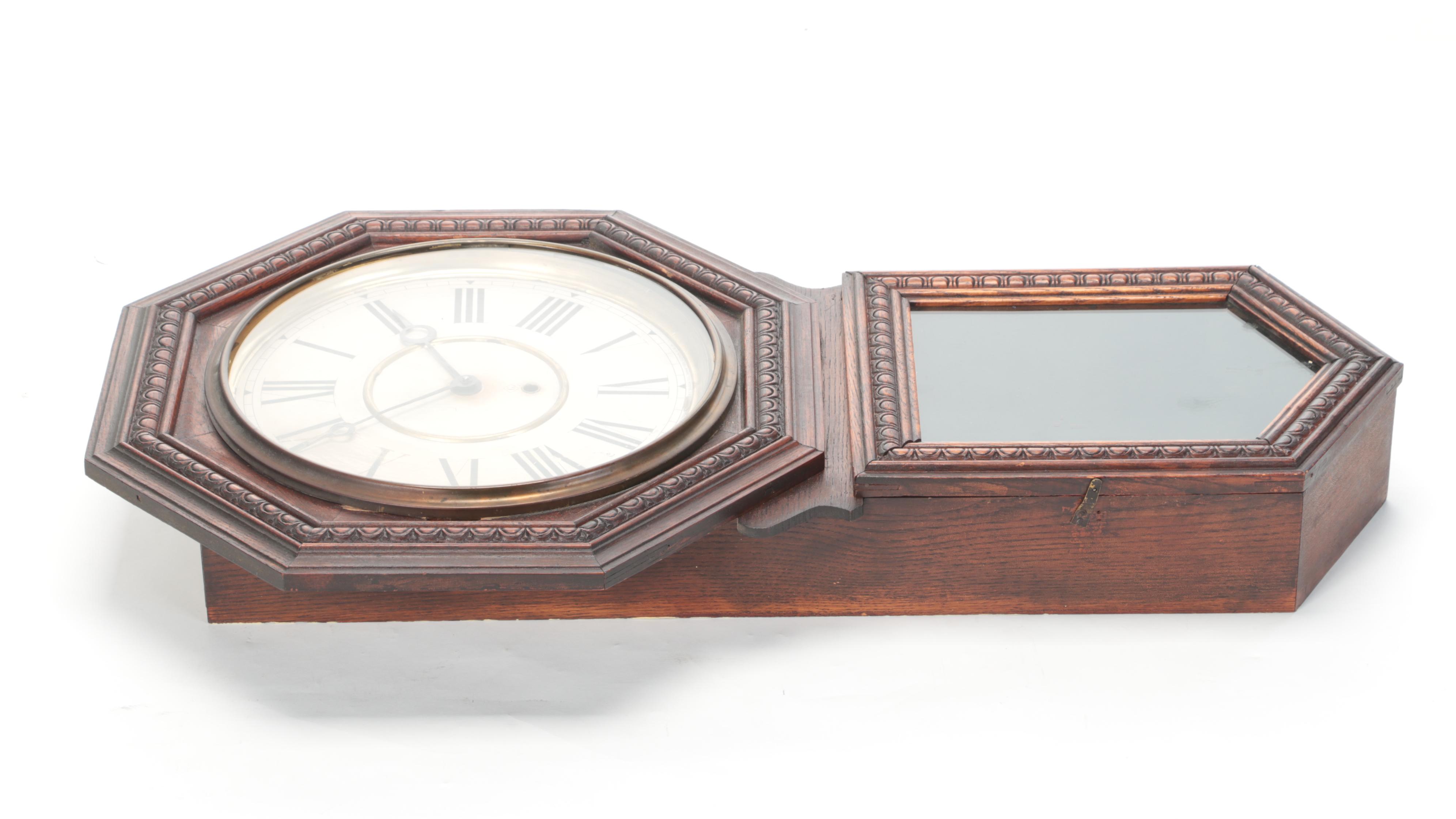 Wm. L. Gilbert "Consort" Oak Regulator Clock, Early 20th Century