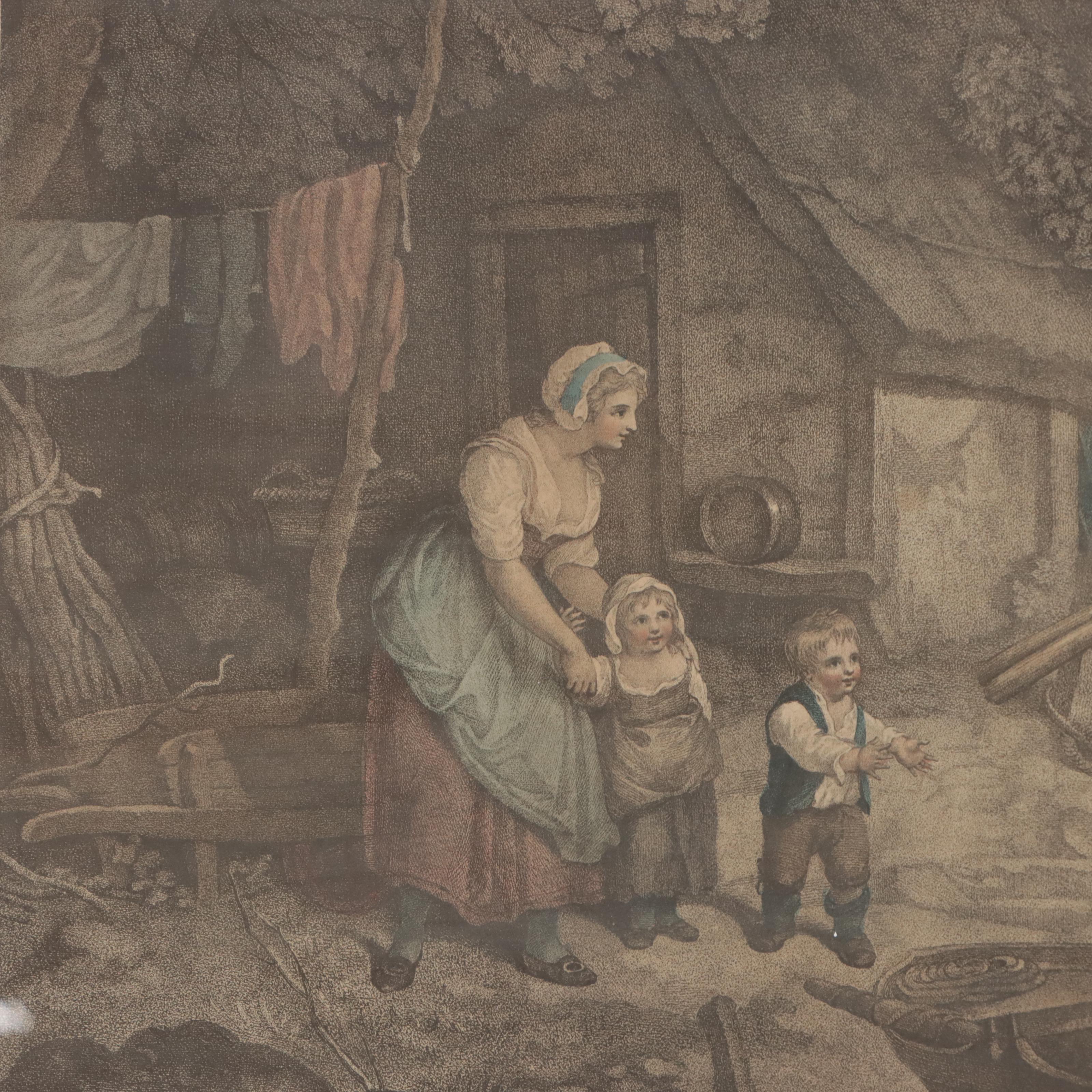 Etching After Francis Wheatley "The Fisherman's Return"