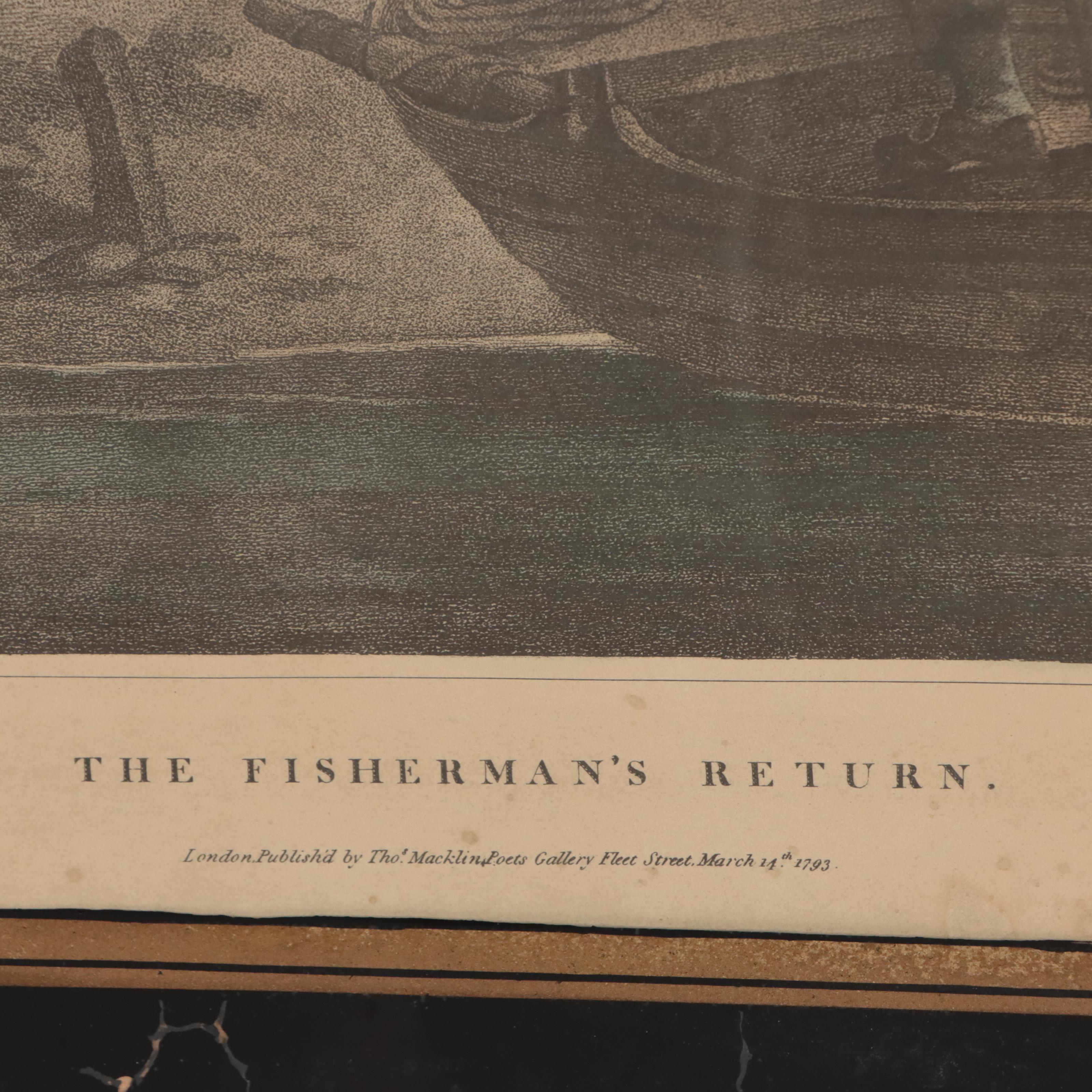 Etching After Francis Wheatley "The Fisherman's Return"