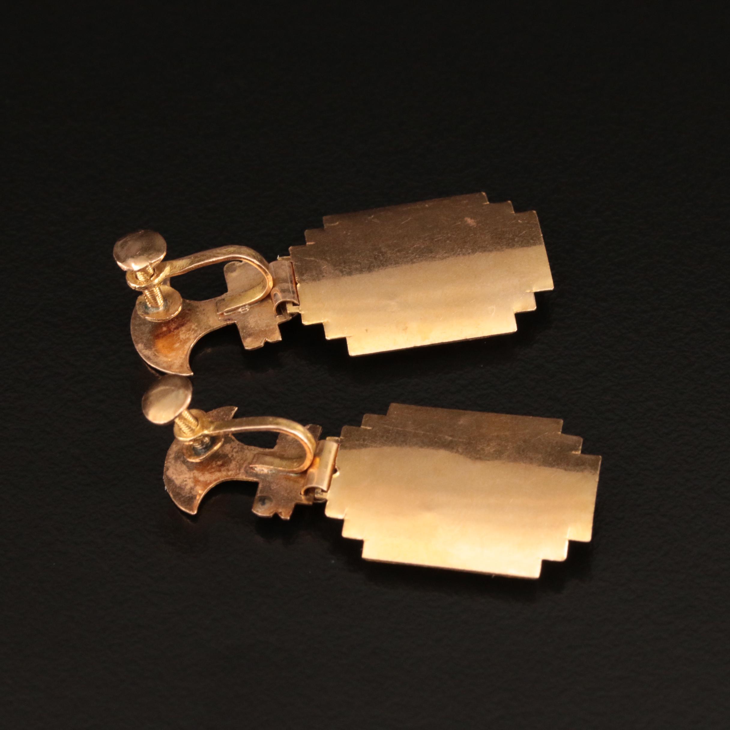 Mesoamerican 18K  Flautist Earrings