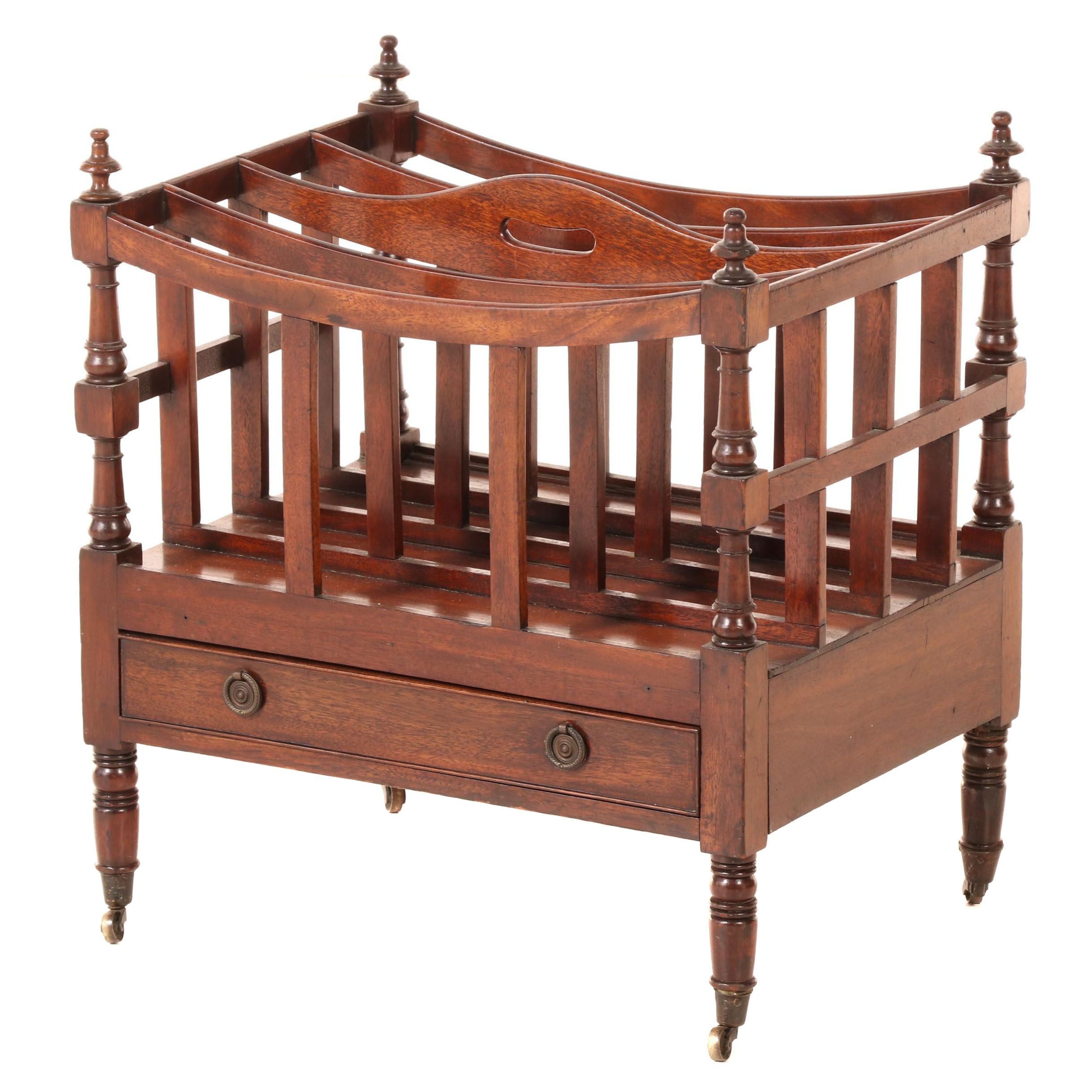 Regency Mahogany Canterbury, Early 19th Century