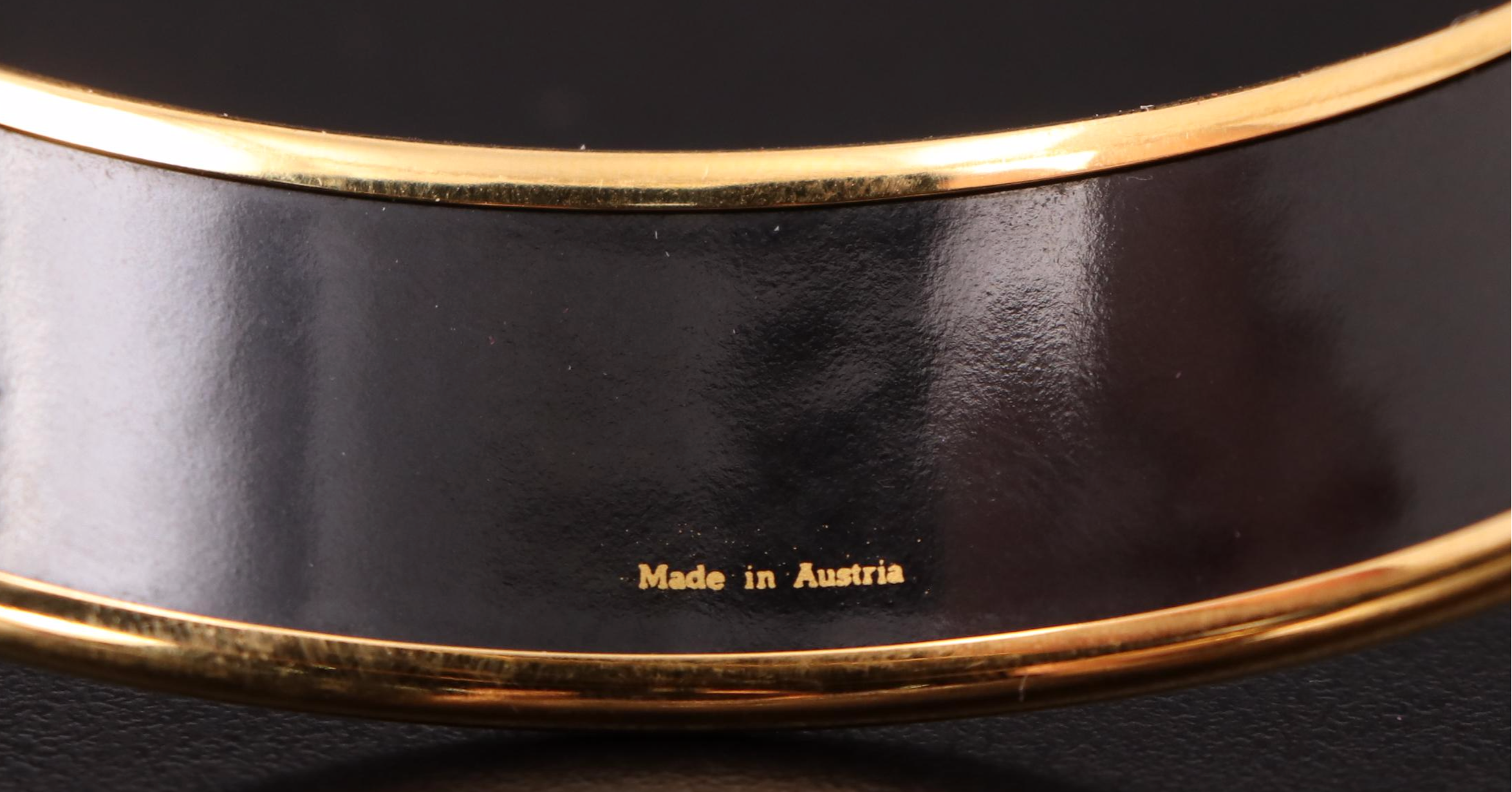 Hermès Bird Motif Wide Enamel Bangle