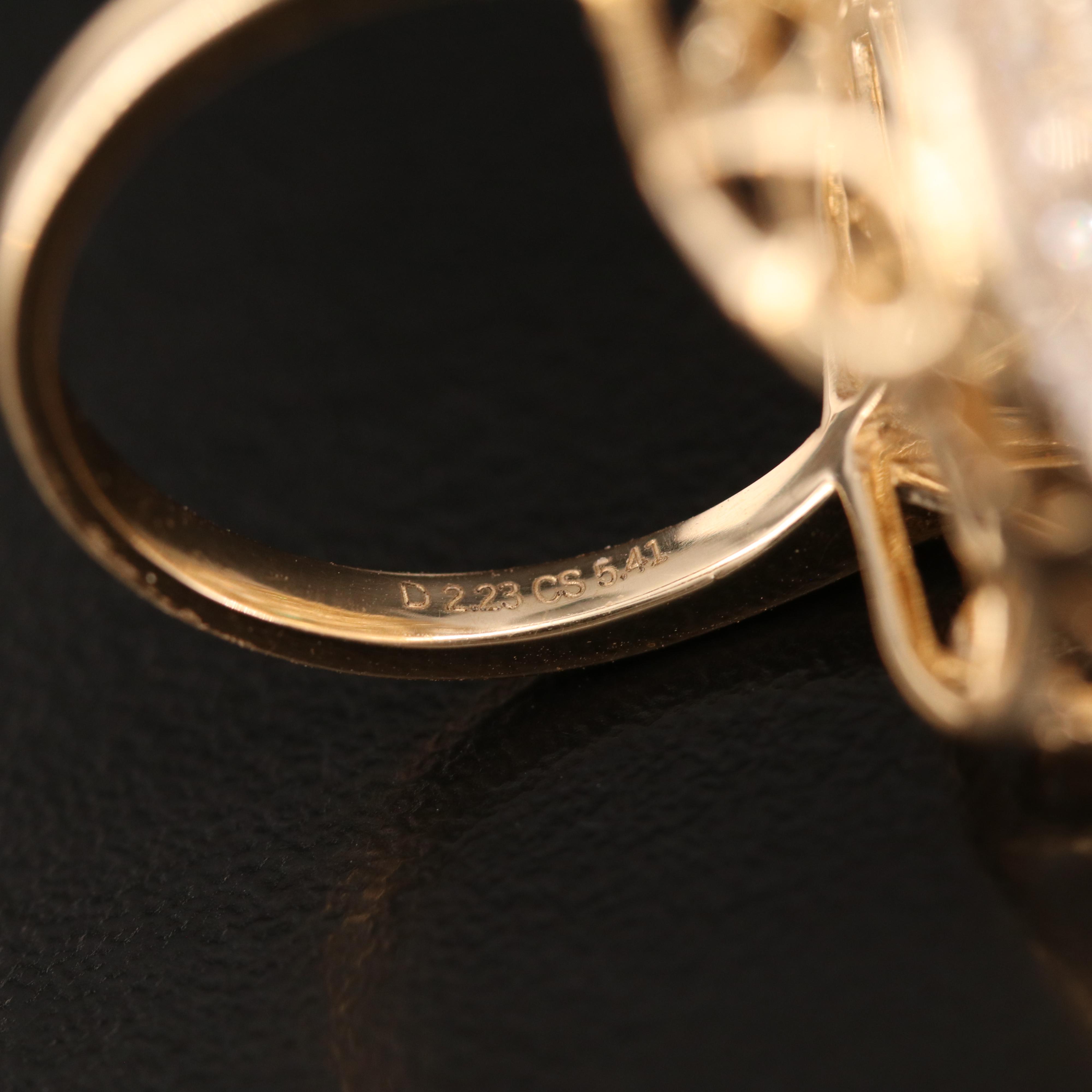 14K 5.41 CT Emerald and 2.23 CTW Diamond Ring