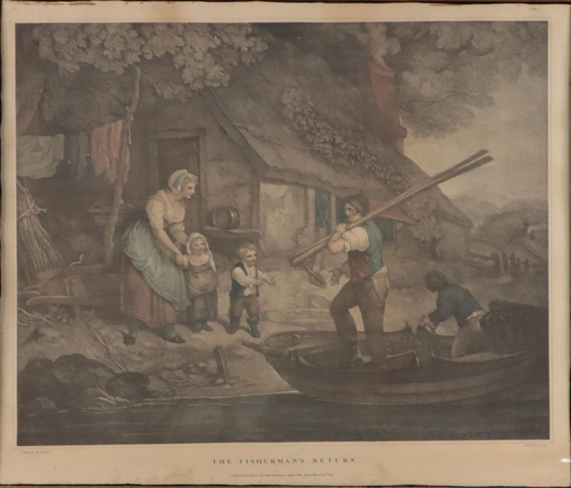 Etching After Francis Wheatley "The Fisherman's Return"
