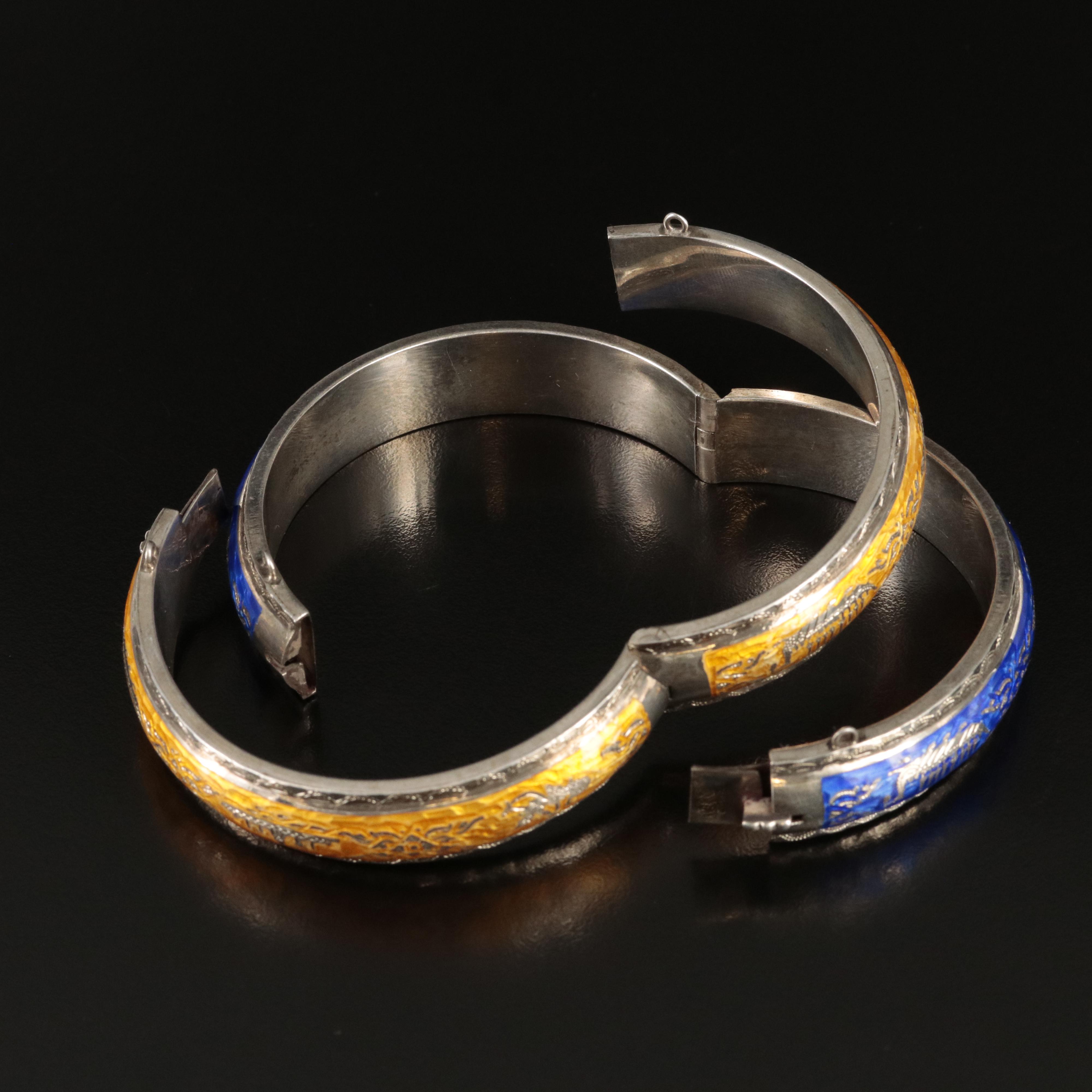 Thai Sterling Hinged Bangles