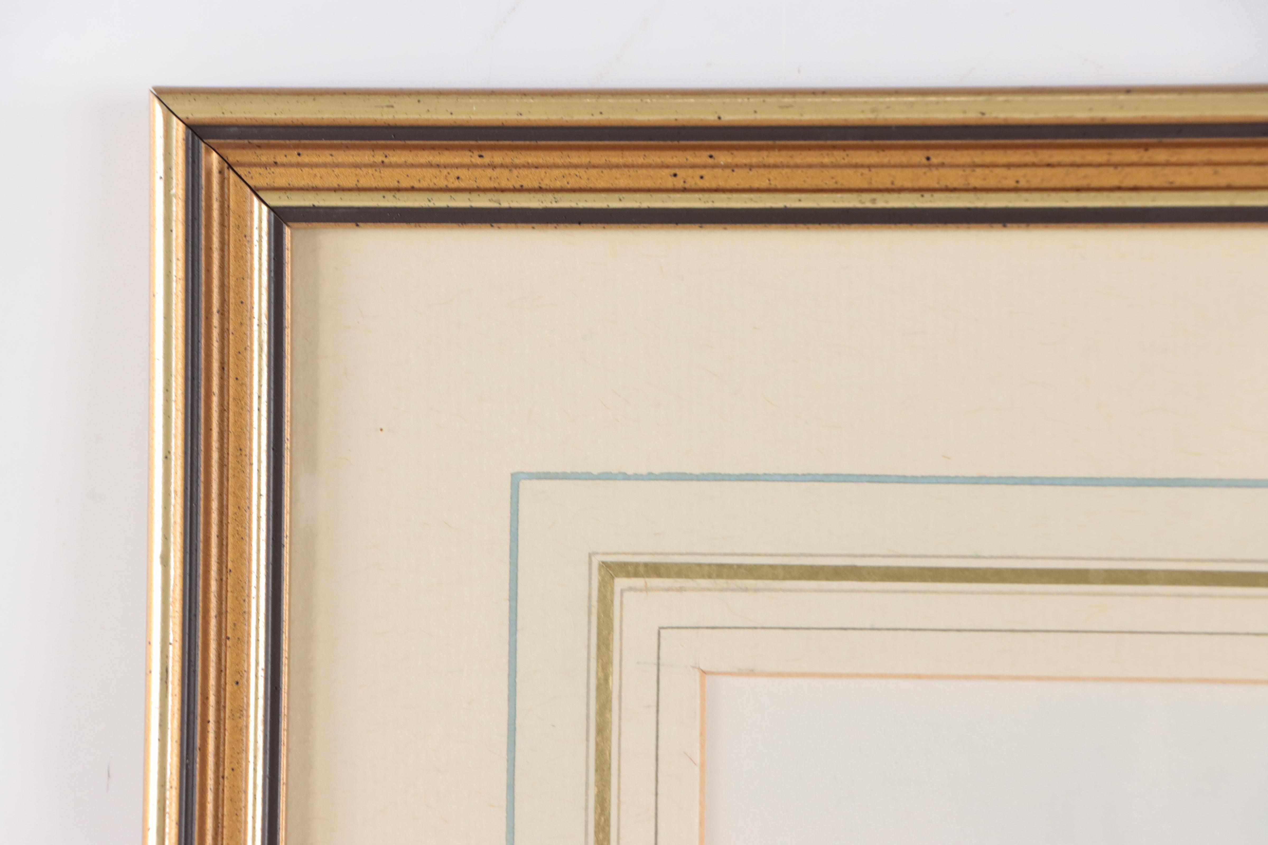 Desmond Wimsett Watercolor Painting of Statue, 1982