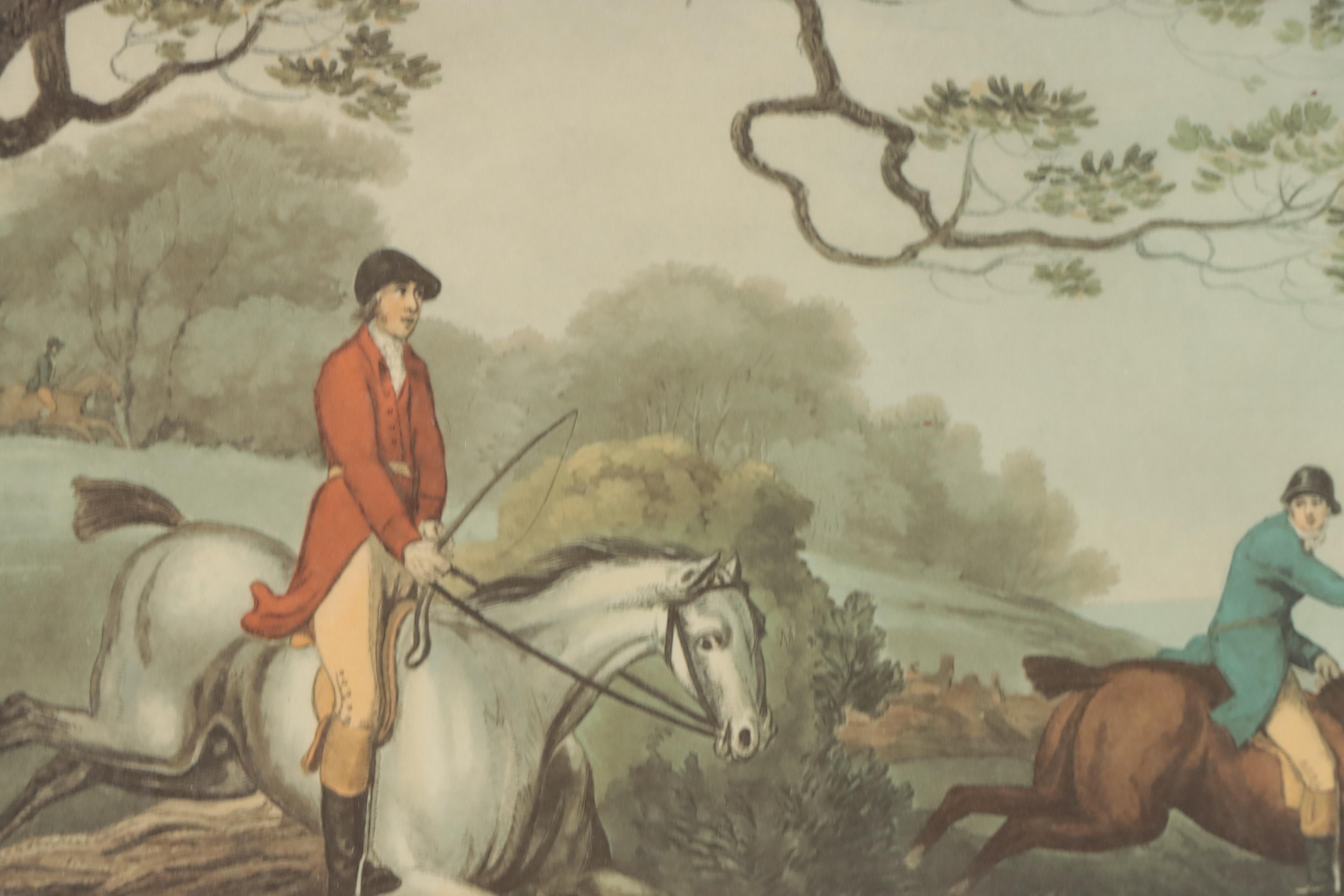 Offset Lithograph After William Howitt "Fox Hunting 2nd - La Chasse Au Renard"