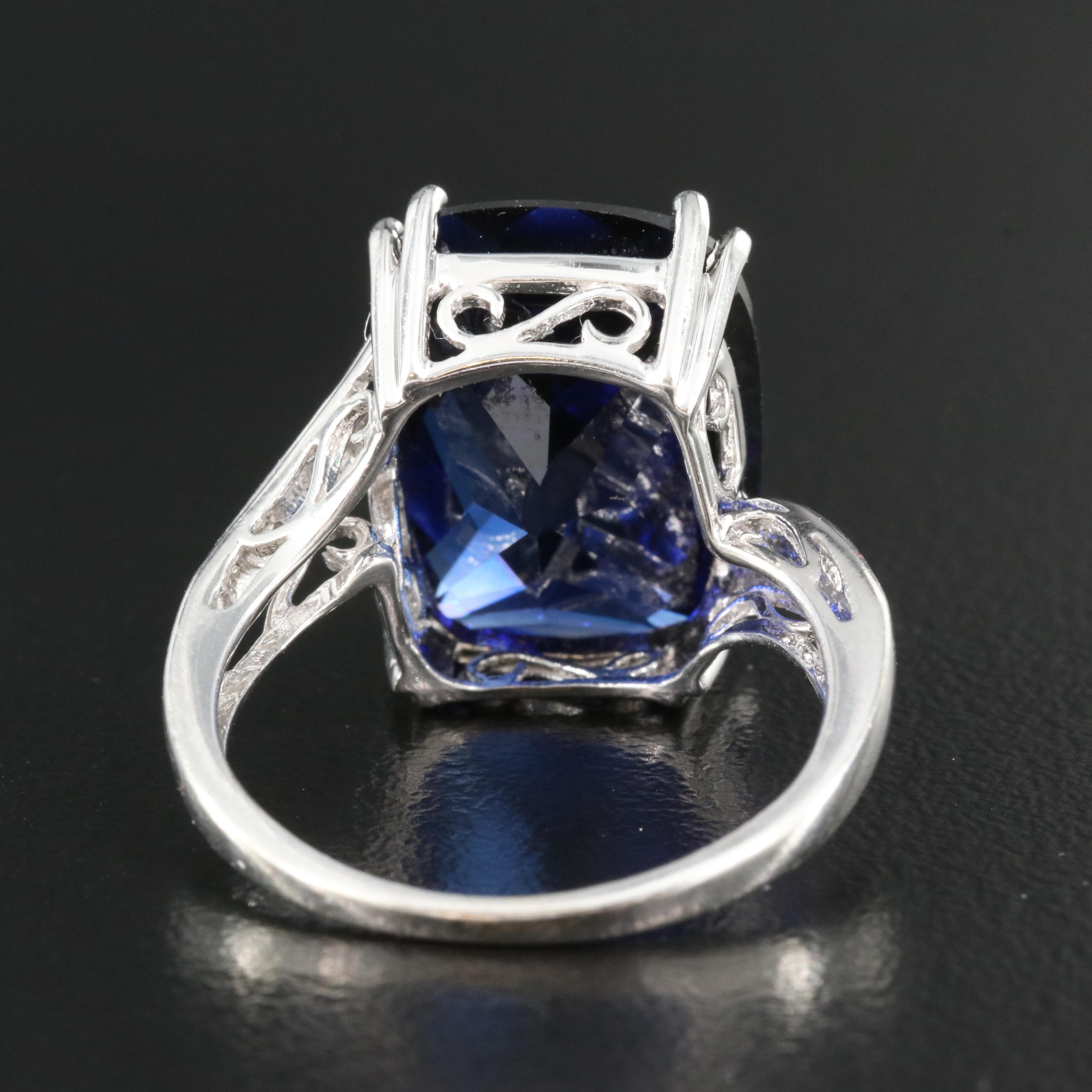 10K Sapphire and Diamond Ring