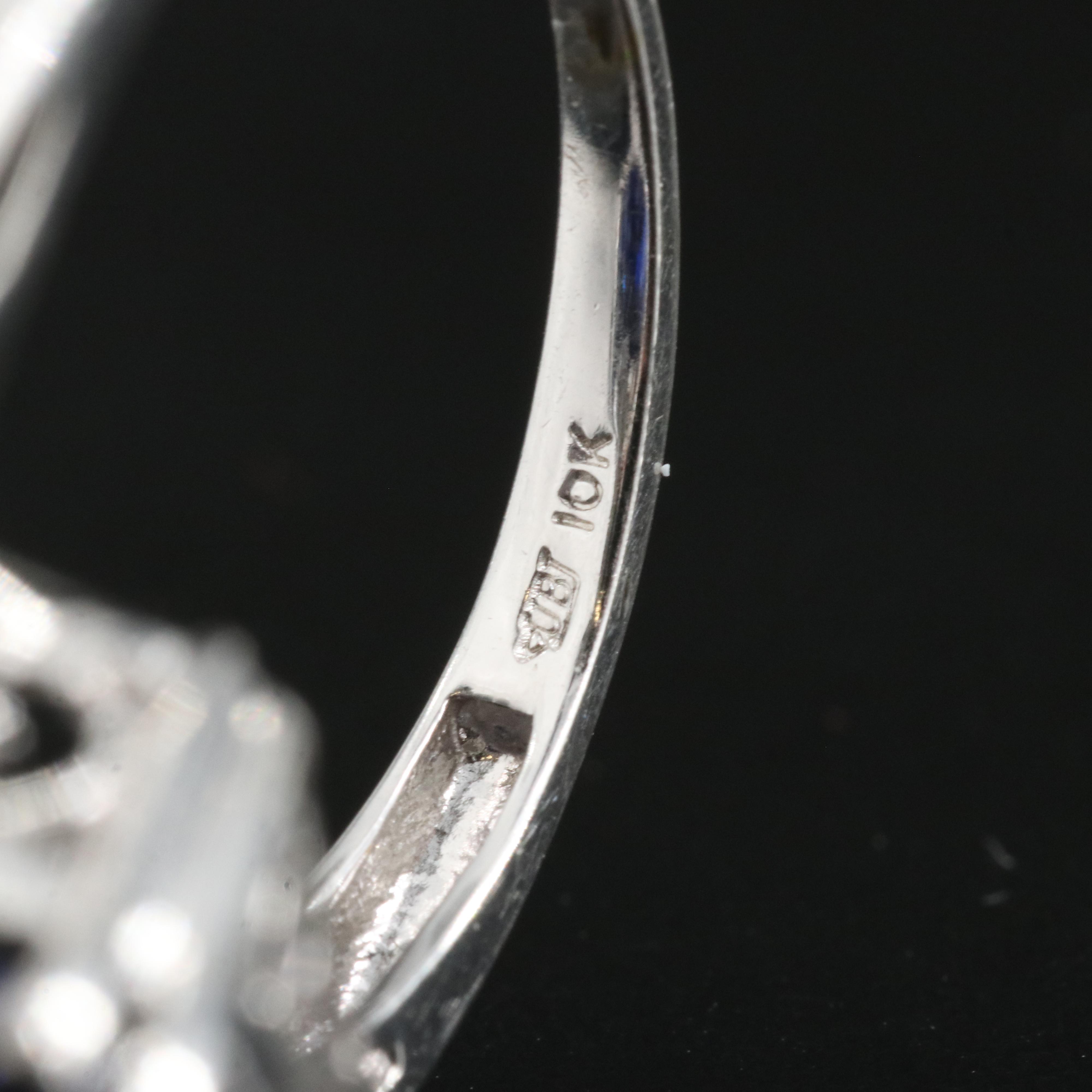 10K Sapphire and Diamond Ring