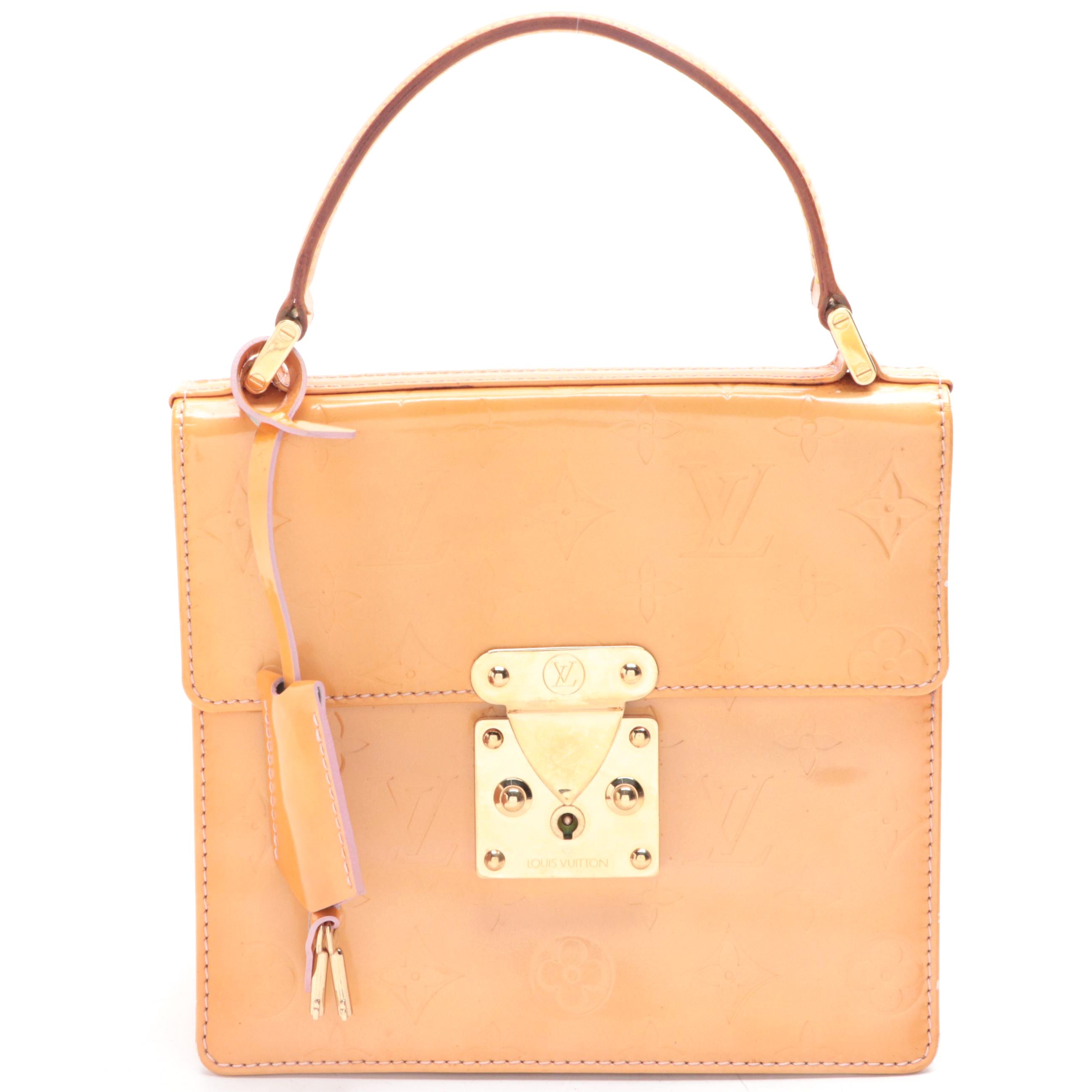 Louis Vuitton Spring Street Bag in Monogram Vernis and Vachetta Leather