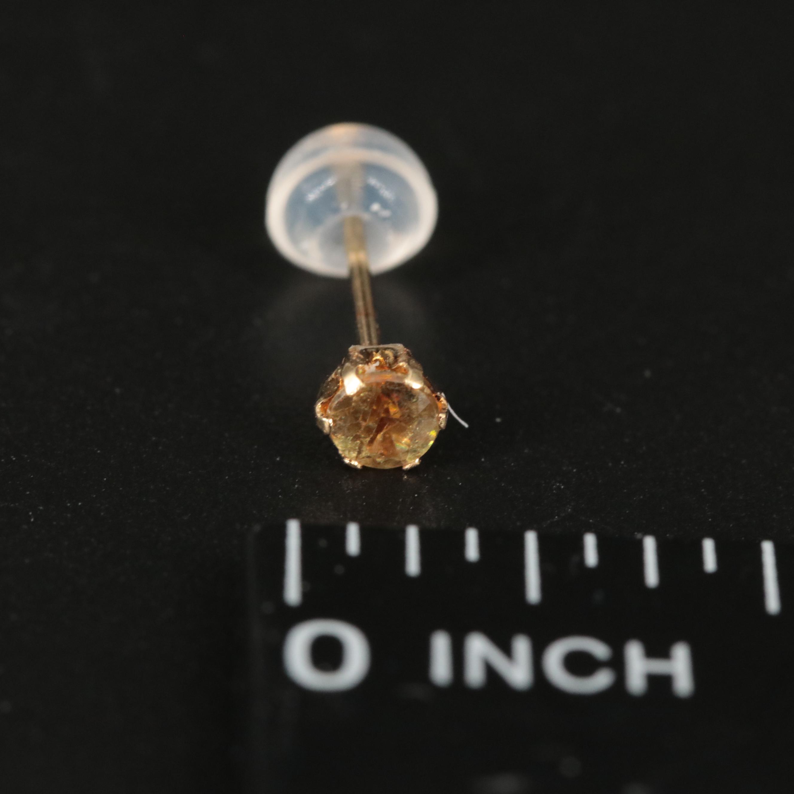 18K Demantoid Garnet Stud Earrings