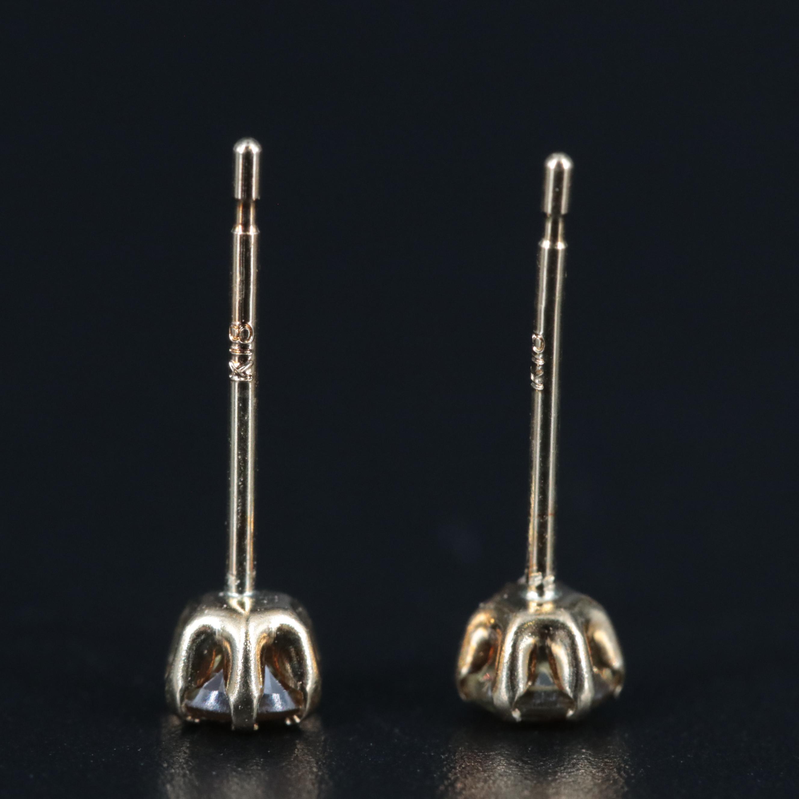 18K Demantoid Garnet Stud Earrings