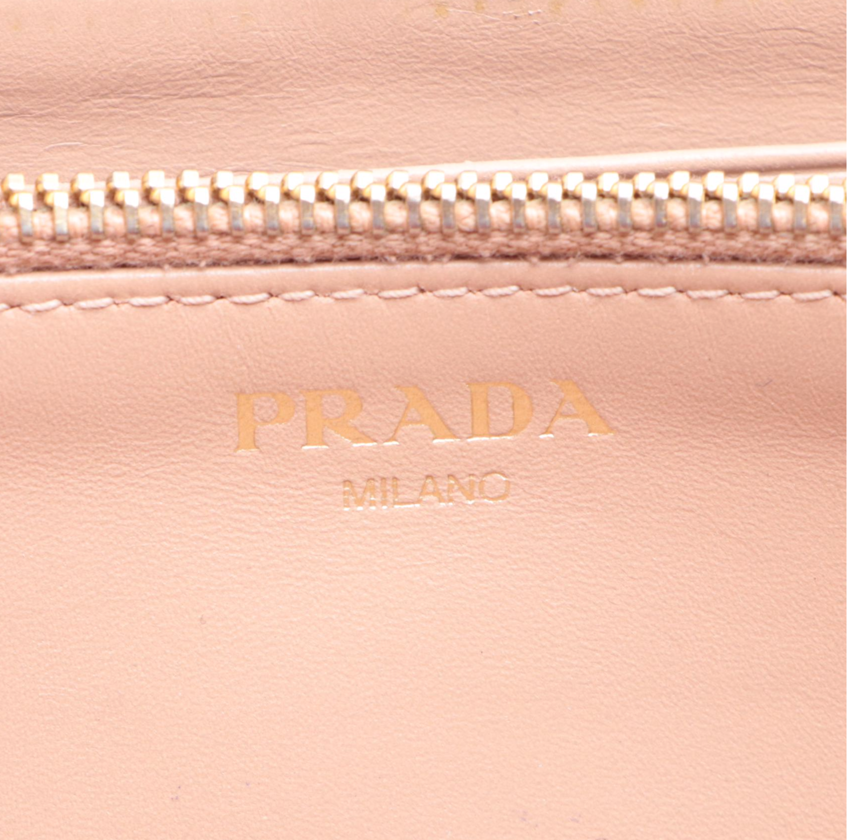 Prada Textured Leather Zip Wallet