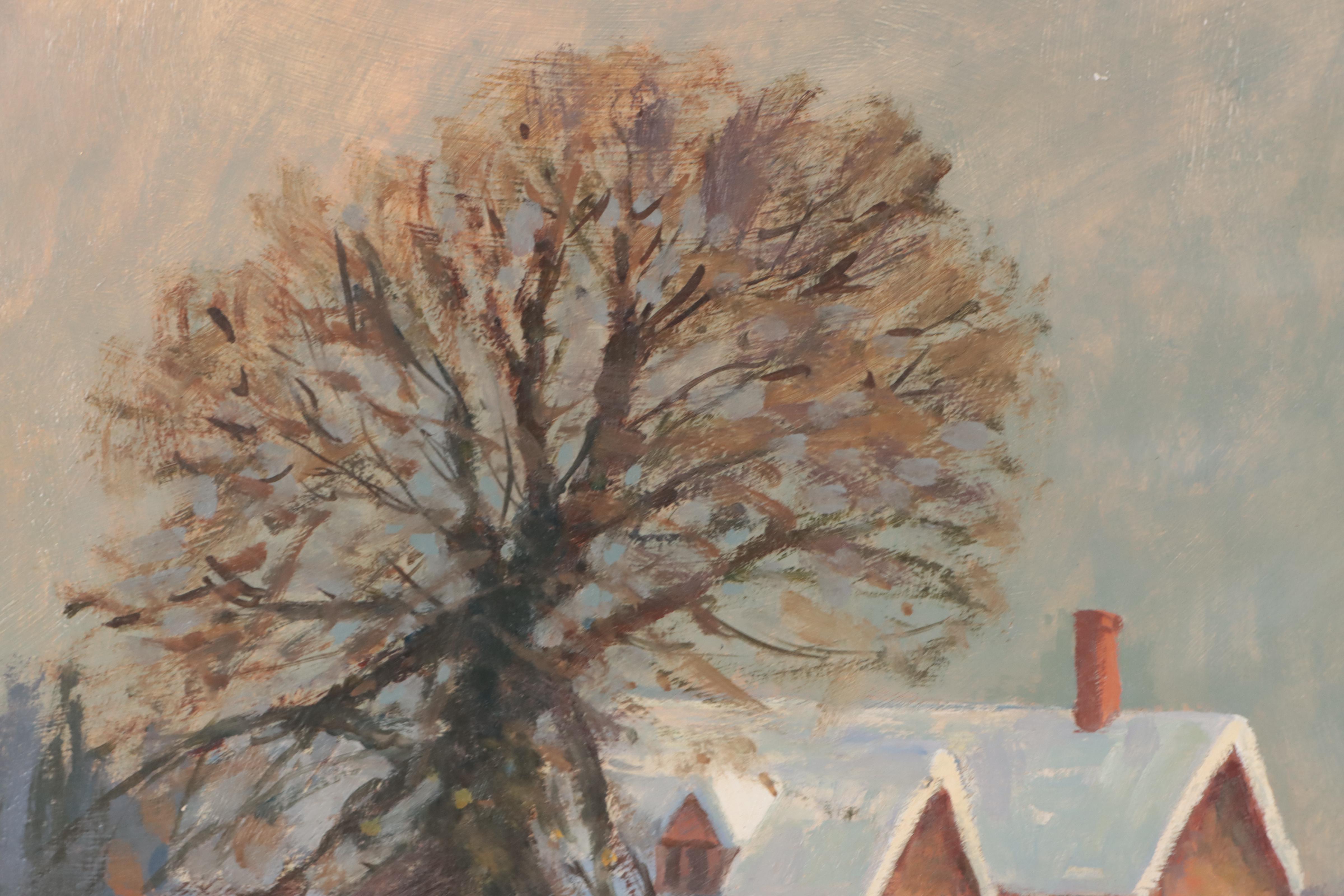 John Neale Oil Painting "The Mill Stream In Winter"