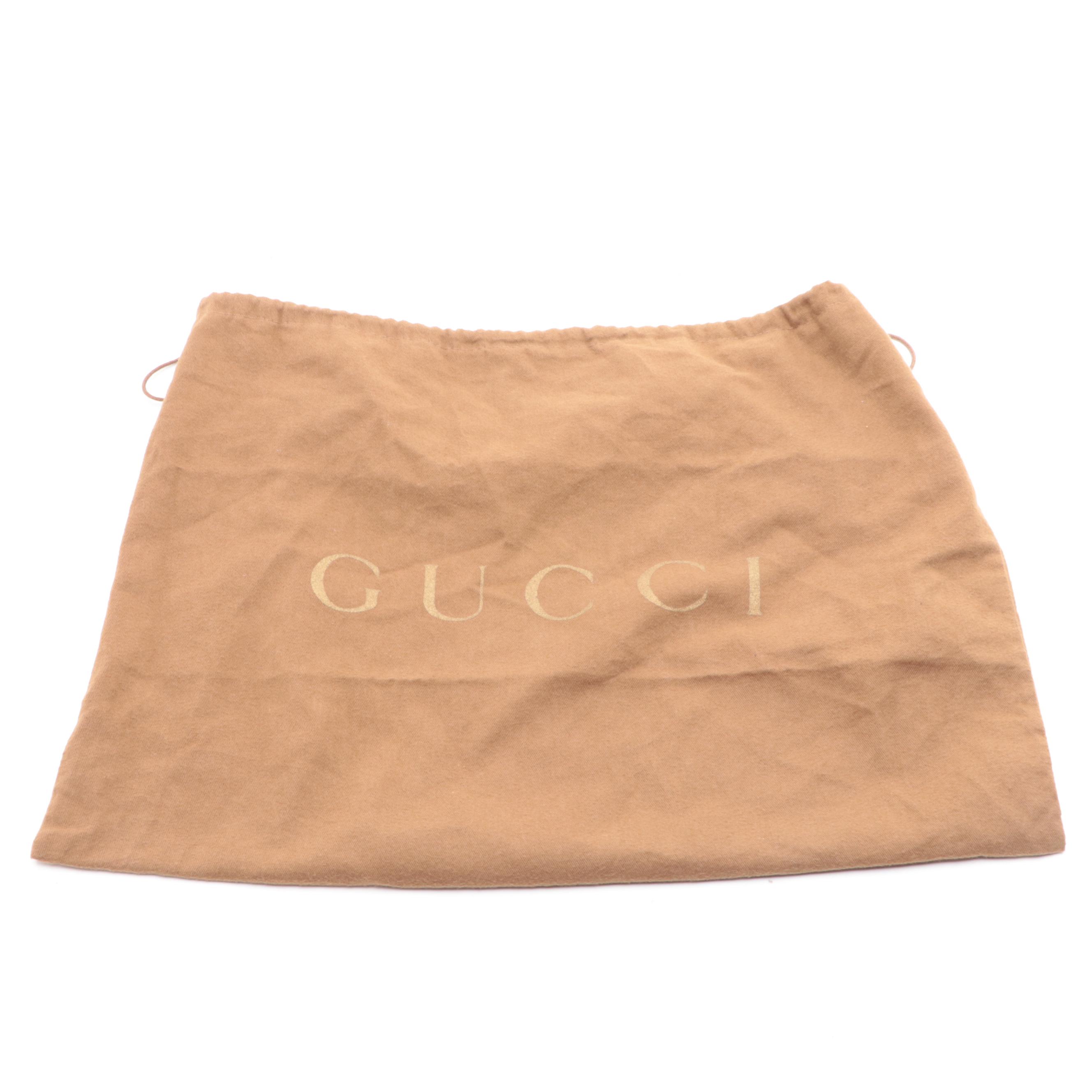 Gucci Medium Charlotte Hobo Tote in Black Calfskin with Guccissima Detail