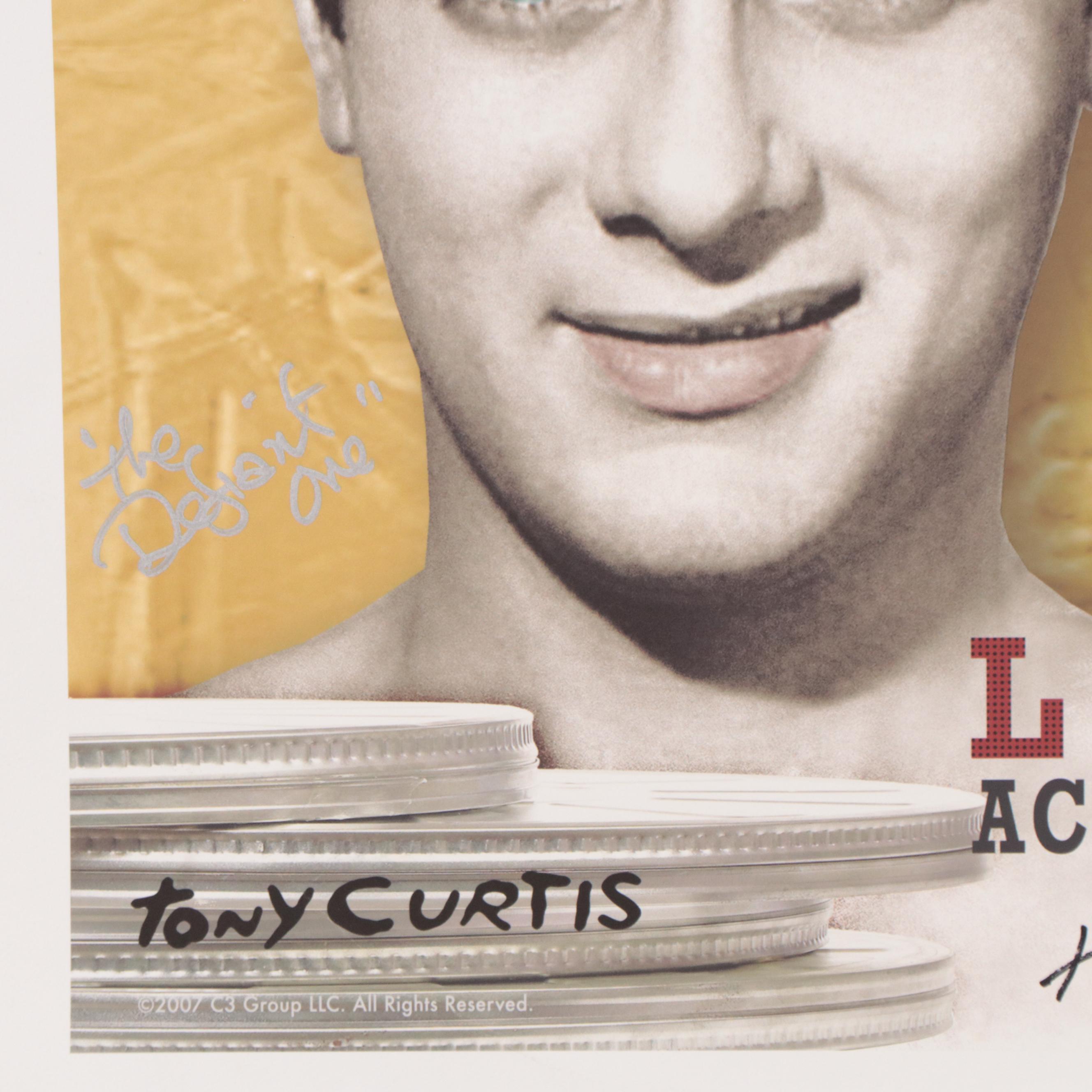 Tony Curtis Signed Lifetime Achievement Award Poster