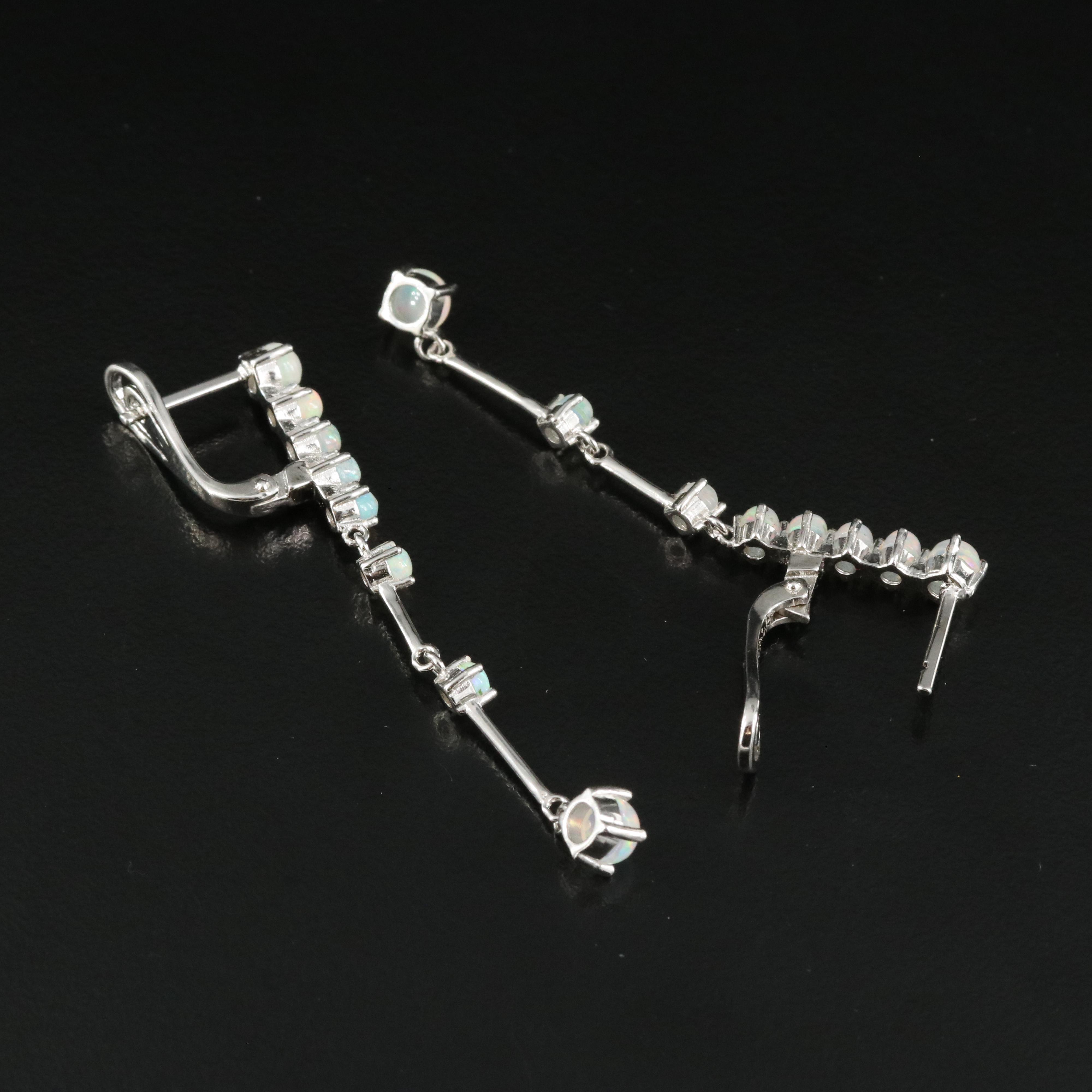 Sterling Opal Earrings