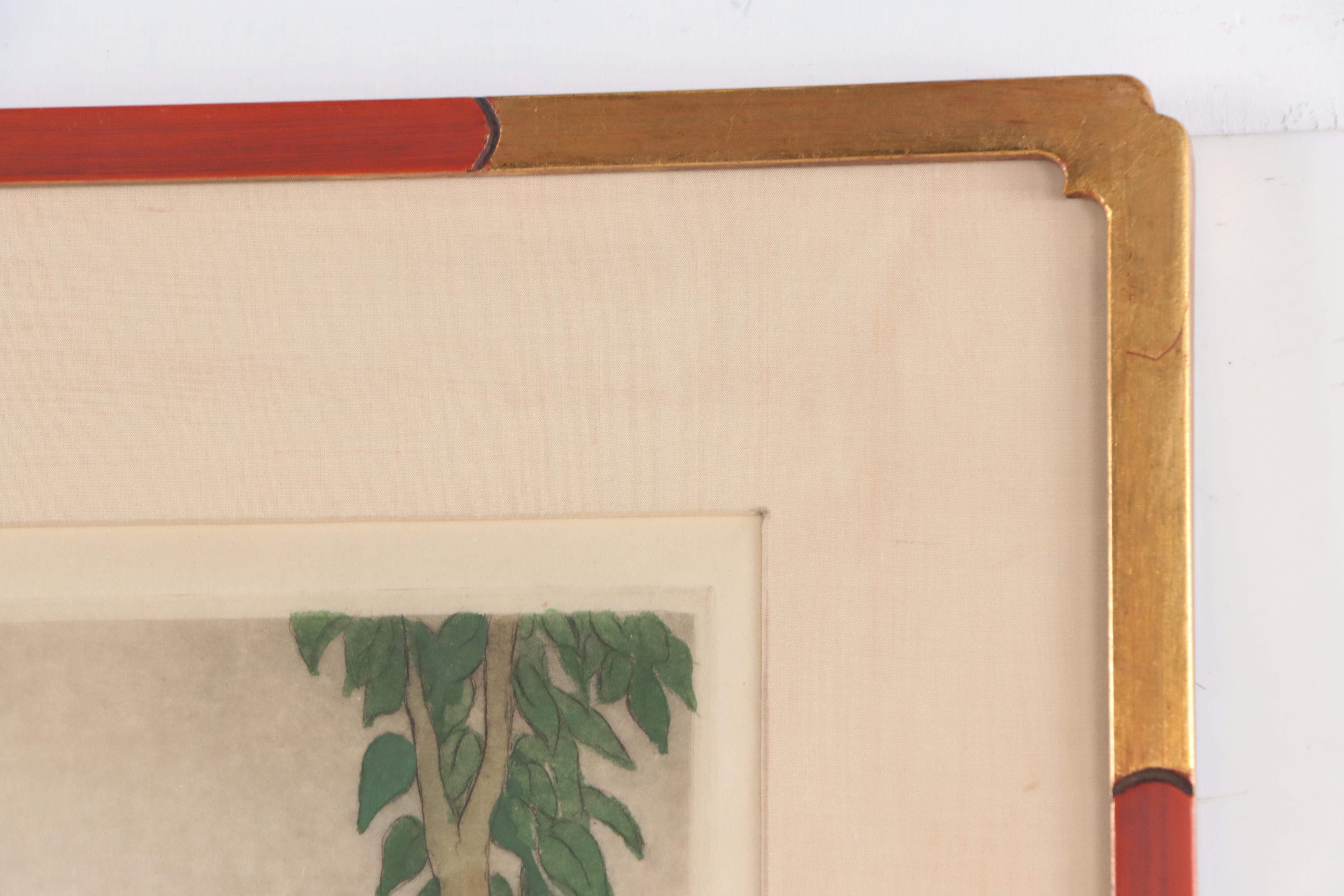 Elyse Lord Hand-Colored Etching with Drypoint "Chinese"