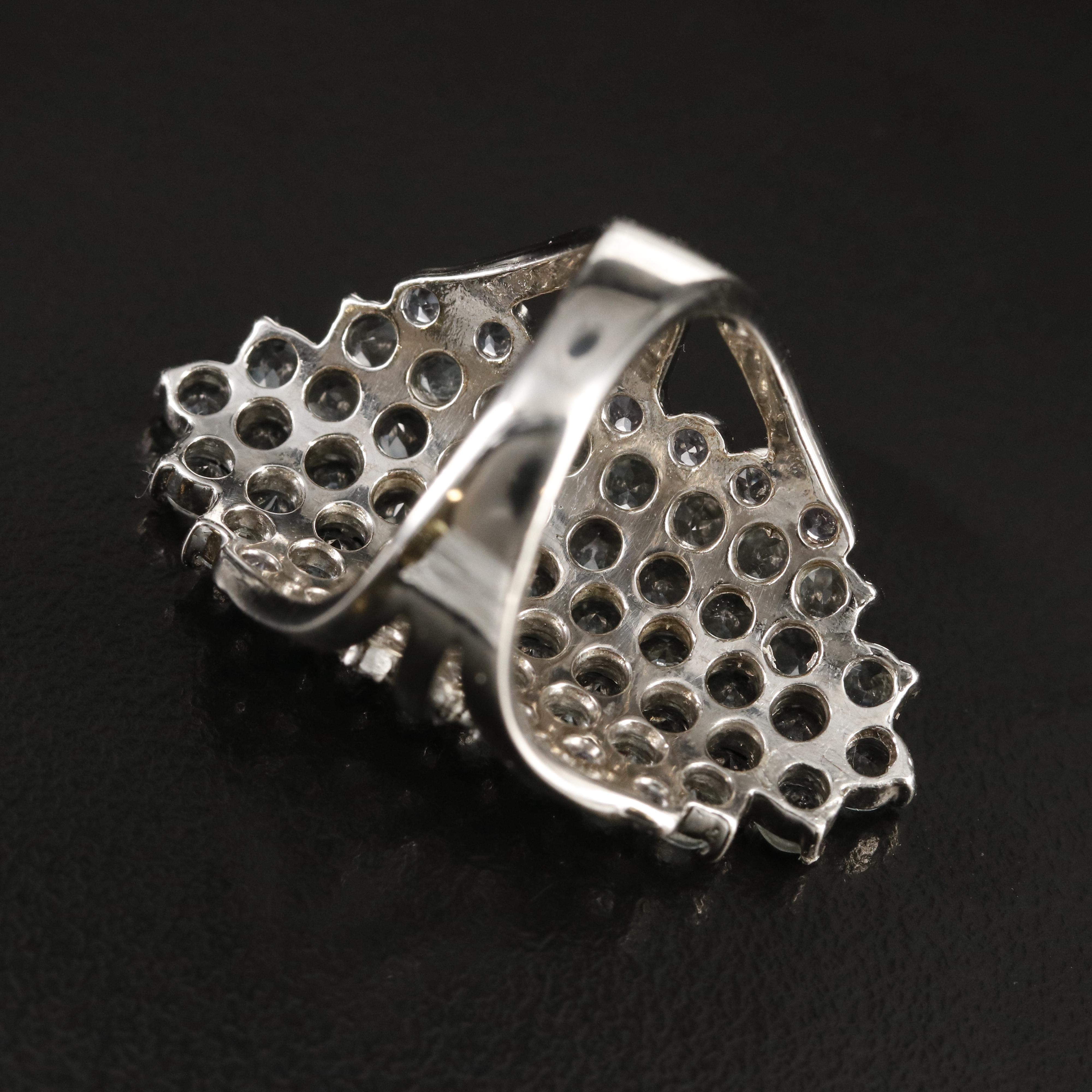 Sterling Aquamarine and Tanzanite Pointer Ring