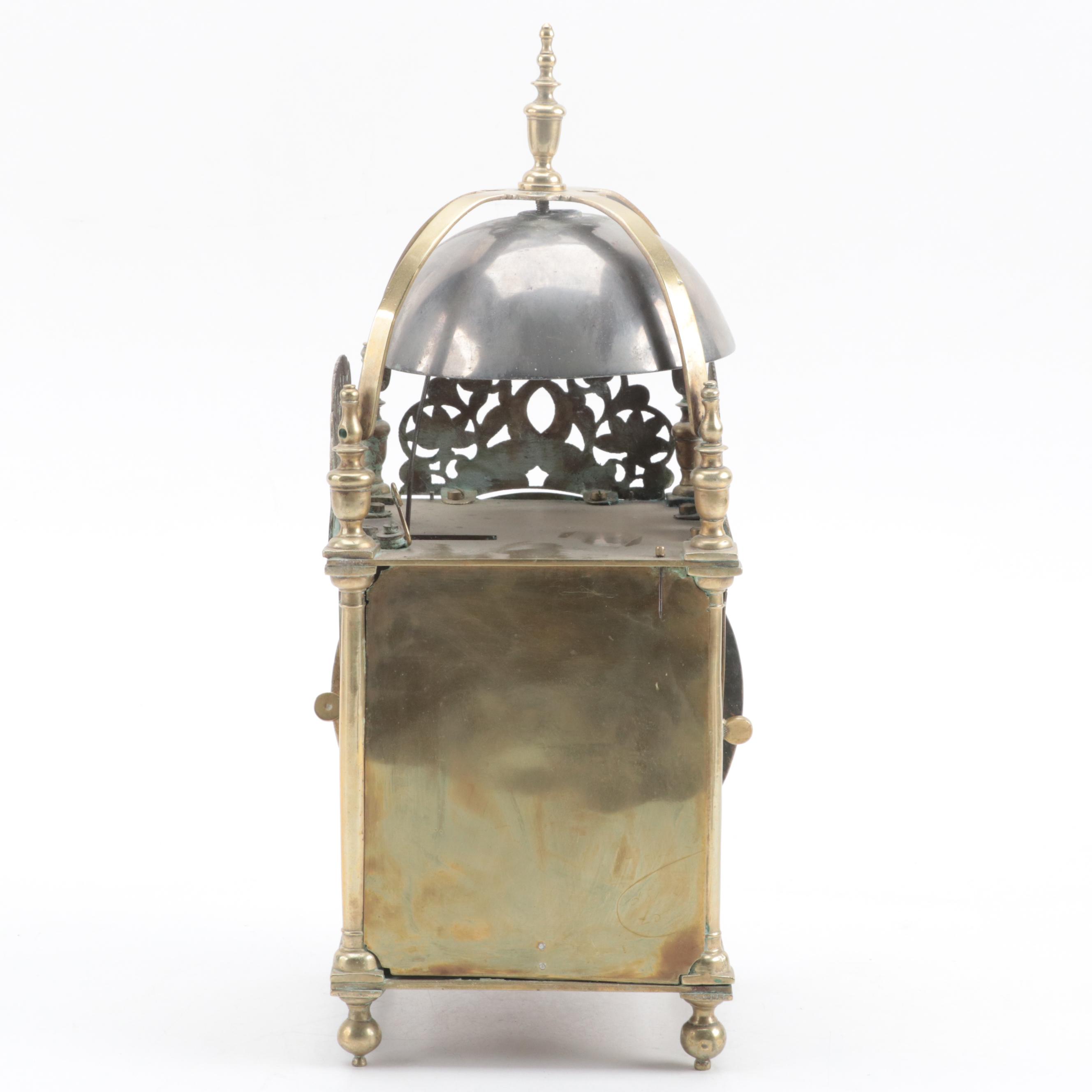 John Thornton of Sudbury English Brass Lantern Clock, 18th Century