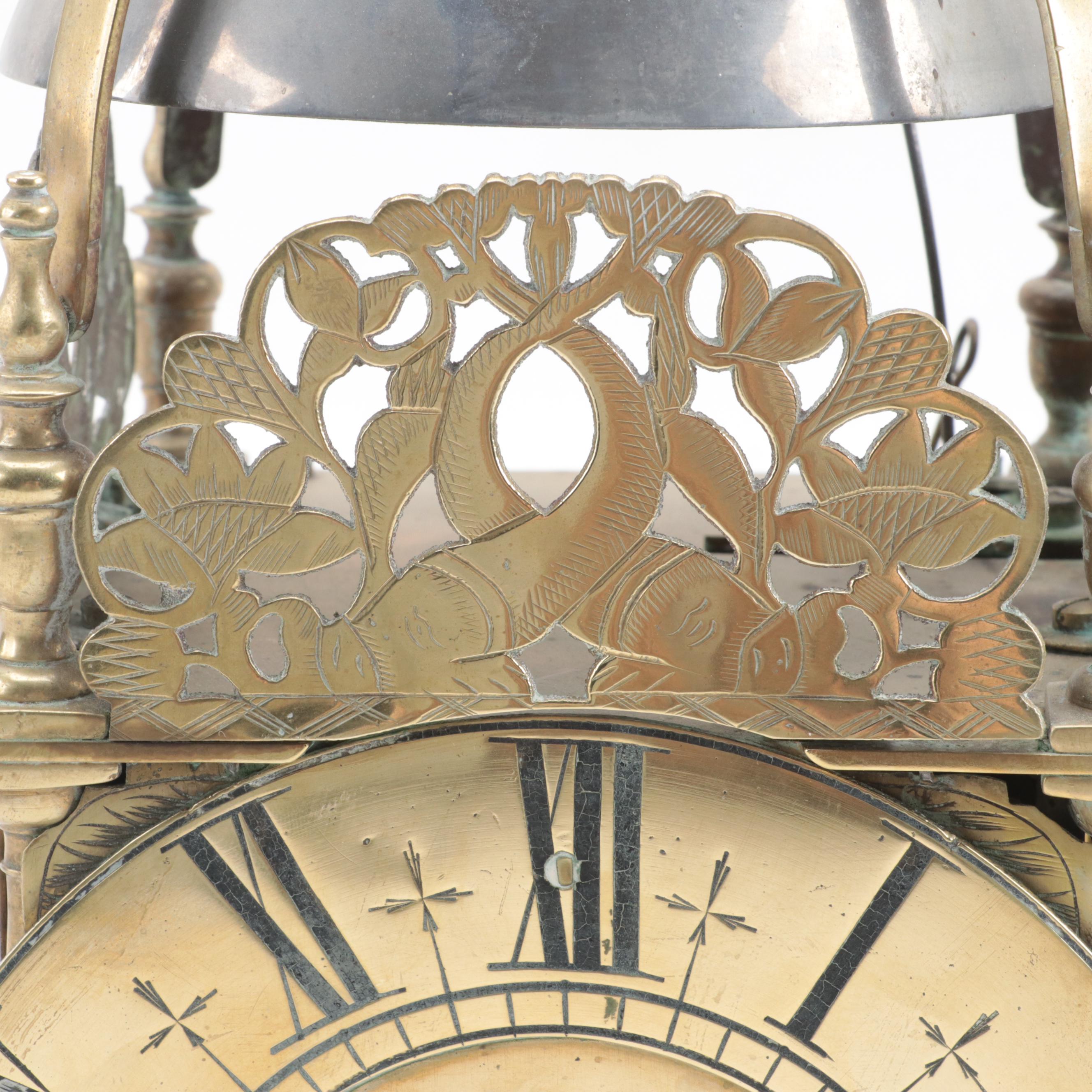 John Thornton of Sudbury English Brass Lantern Clock, 18th Century