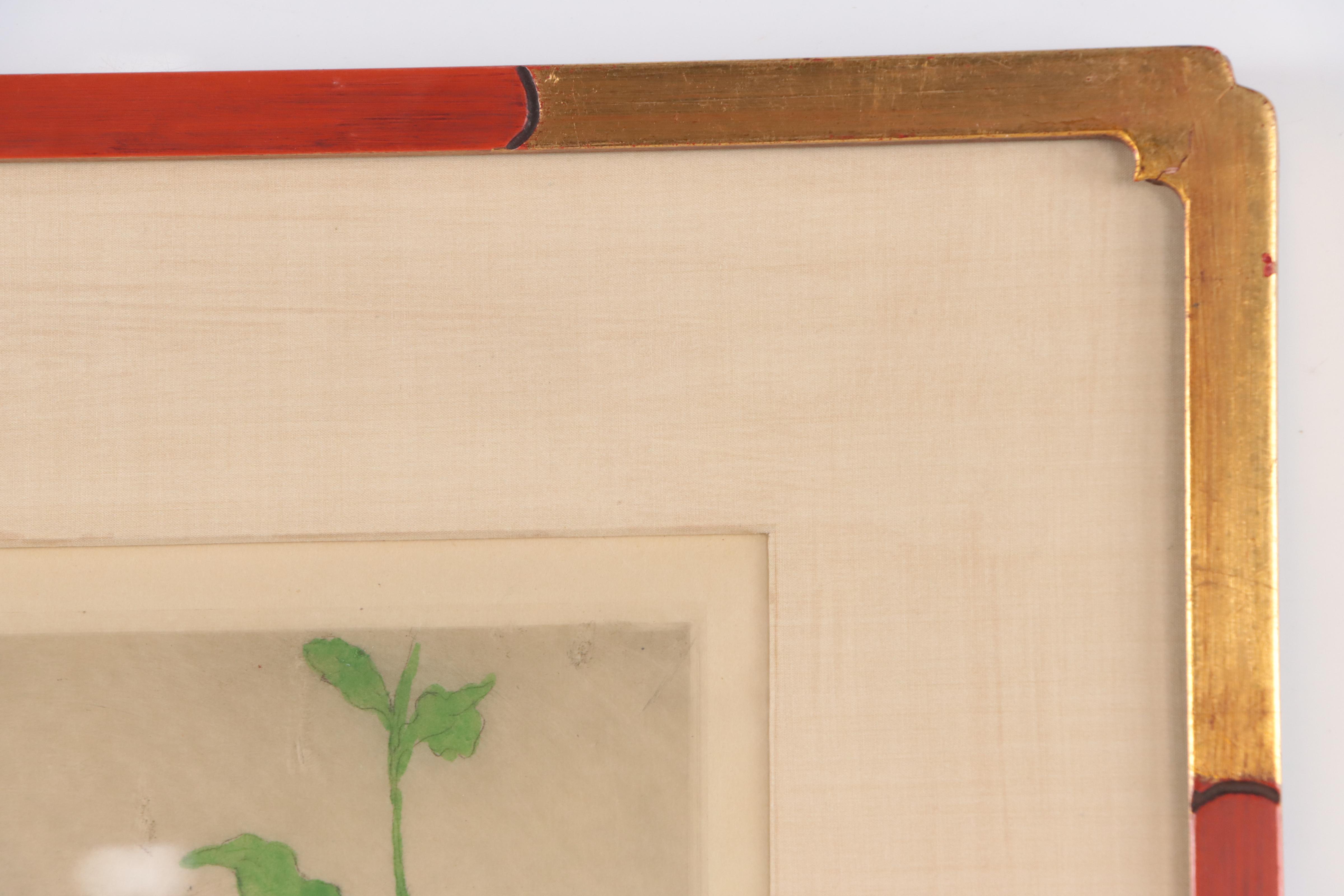 Elyse Lord Hand-Colored Etching with Drypoint of Bird