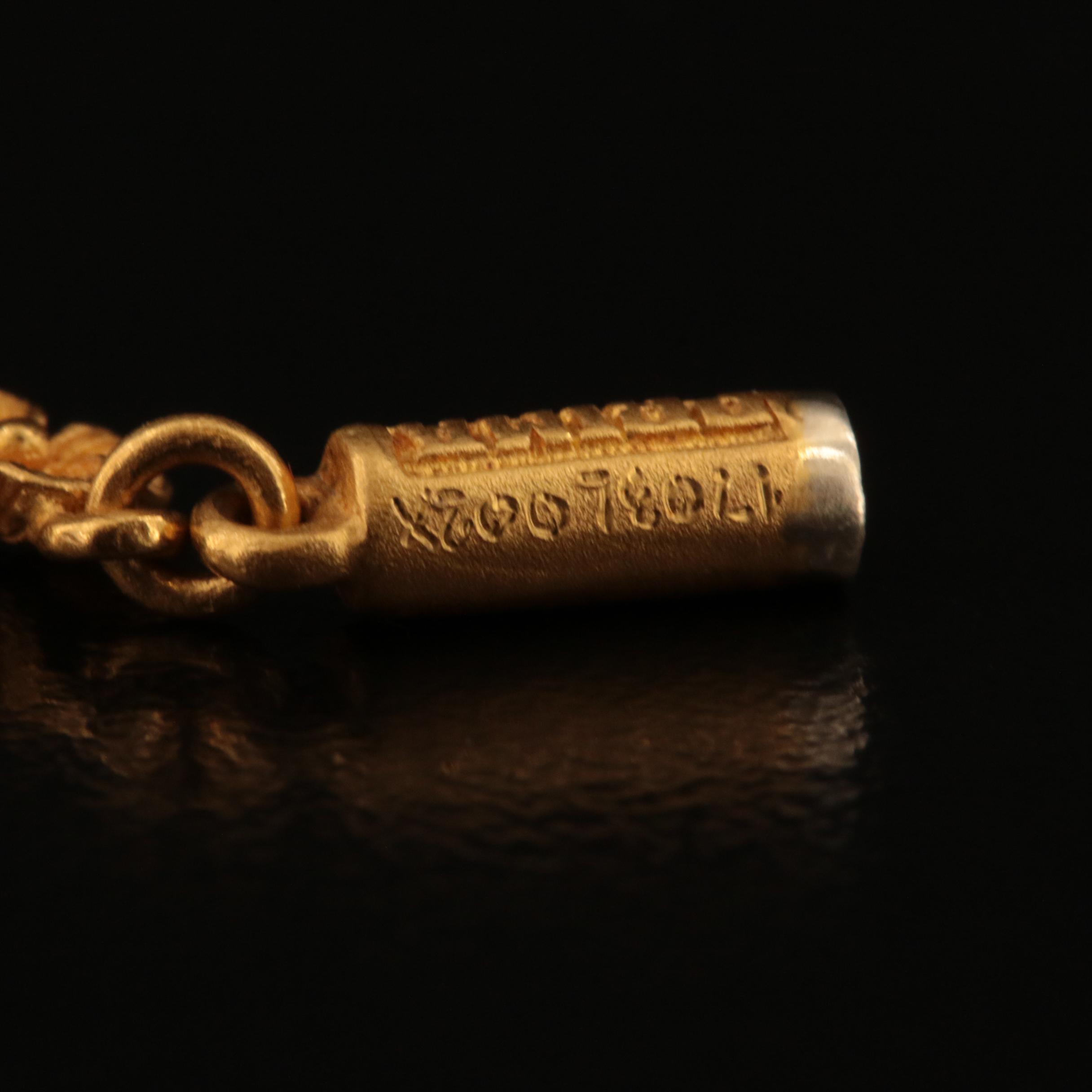 Prima Gold 24K Heart and Floral Link Bracelet