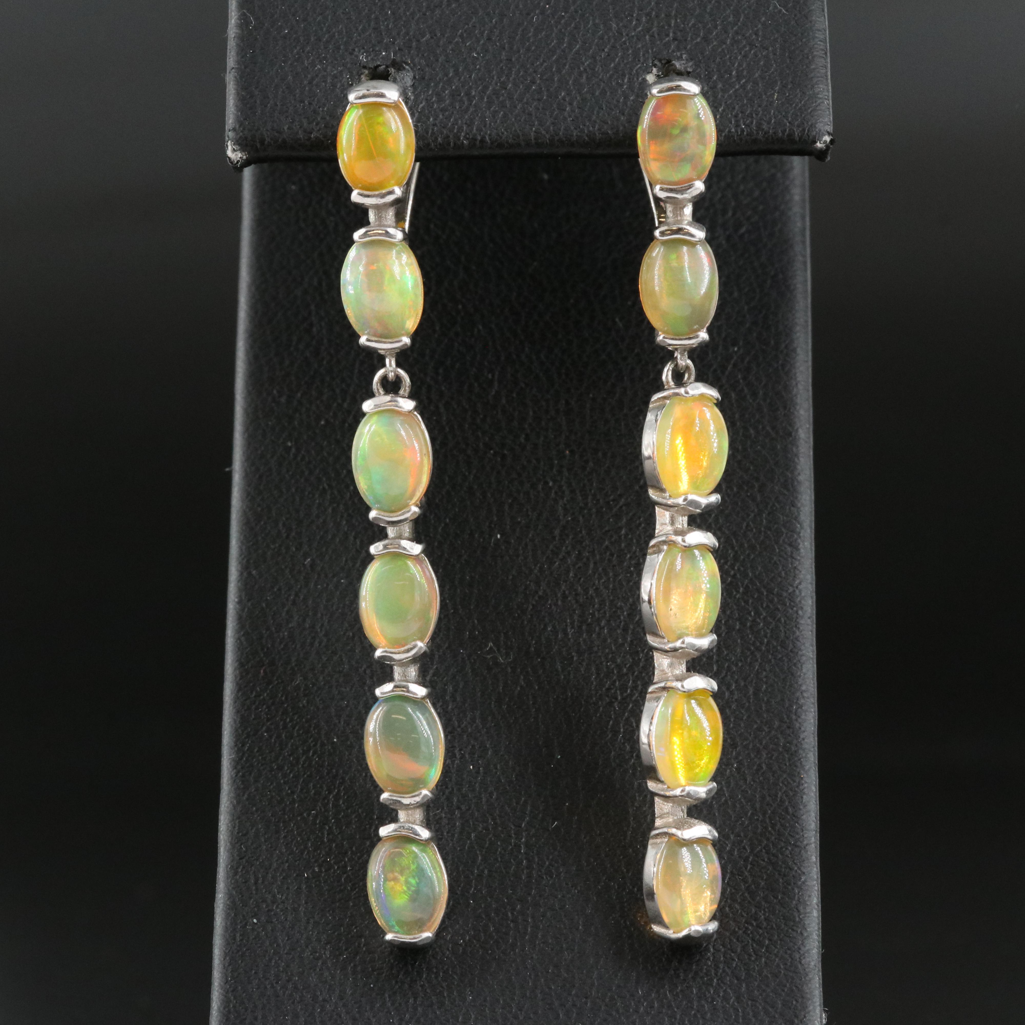 Sterling Opal Earrings