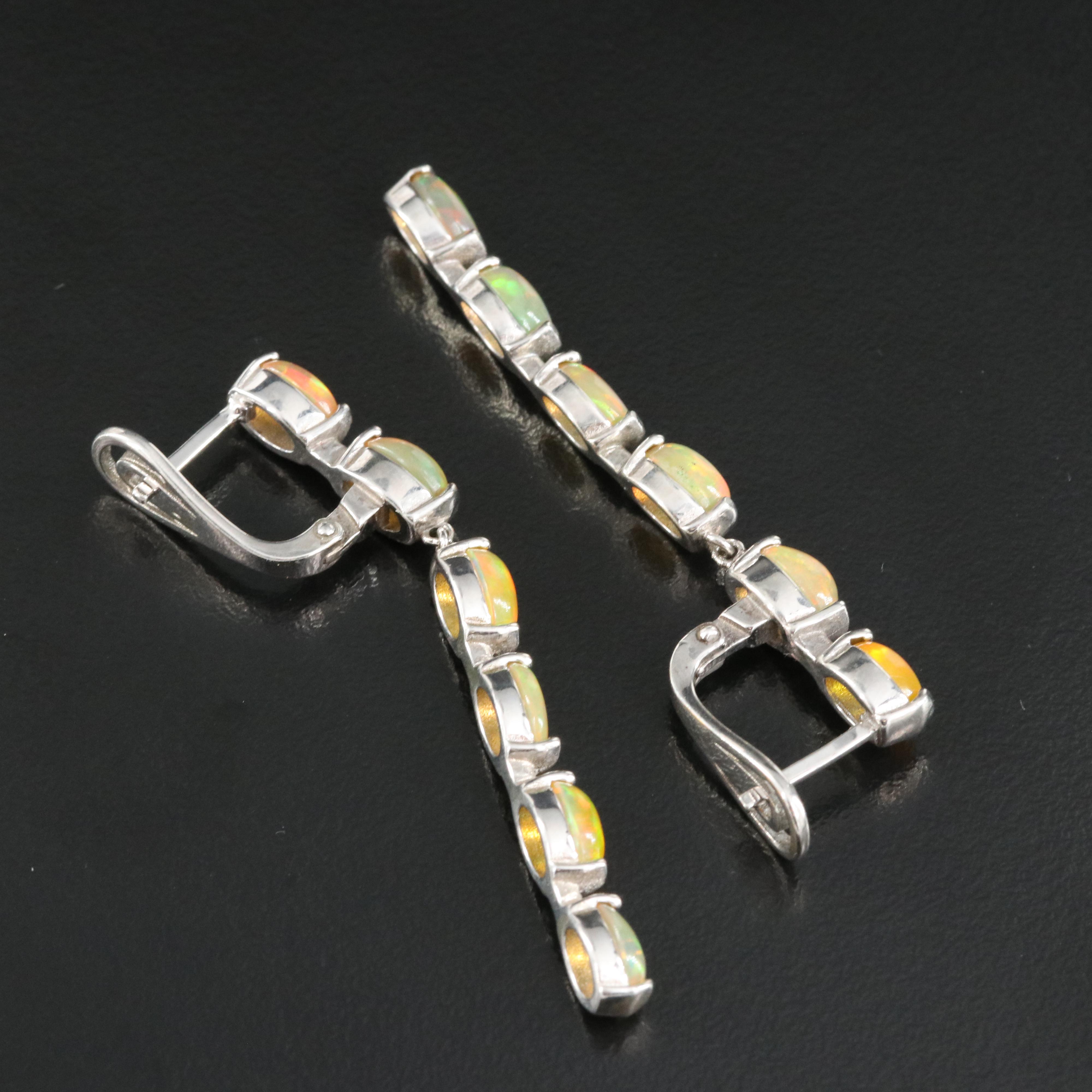 Sterling Opal Earrings